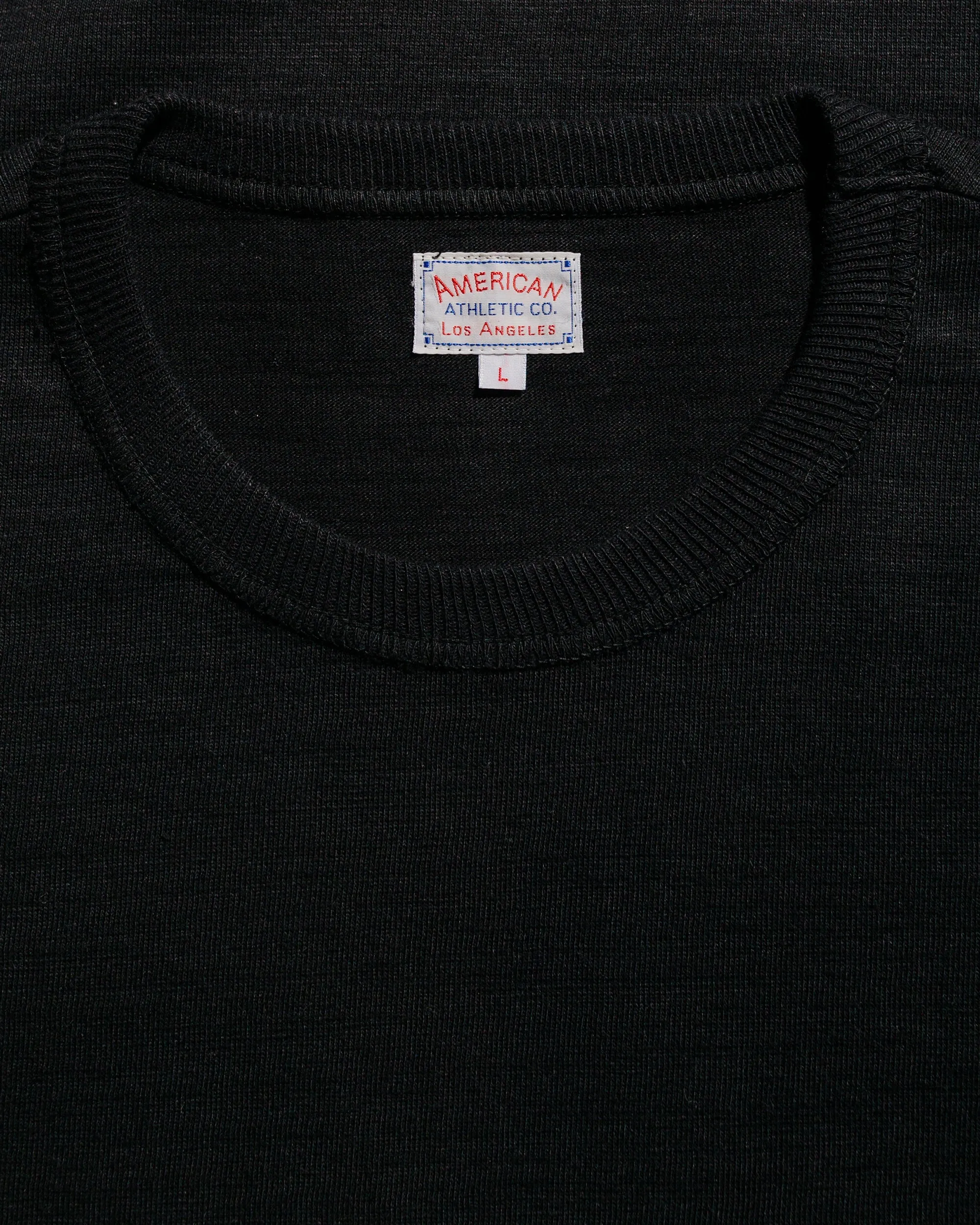 The Real McCoy's MC21109 Athletic L/S T-Shirt / Loop-Wheel Black sold by Lost & Found product image thumbnail 4