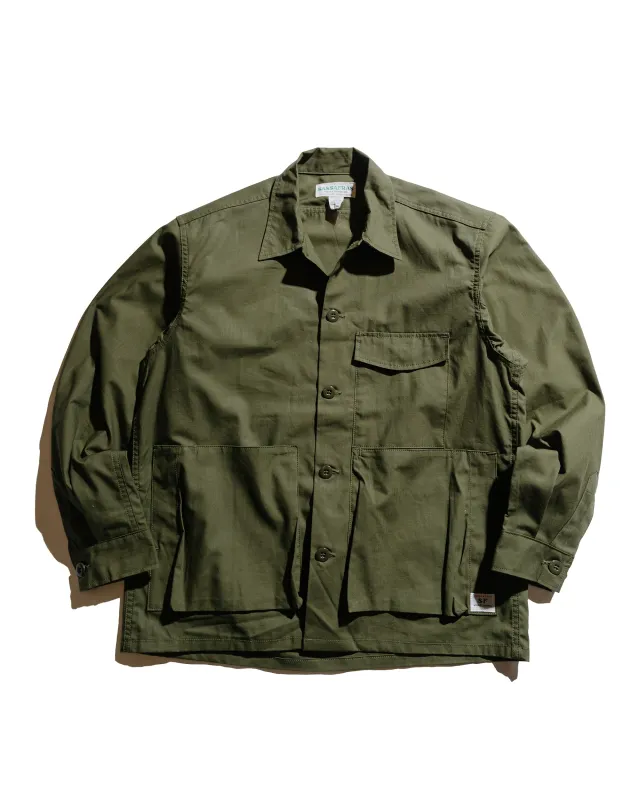 Sassafras Digs Crew Half Army Ripstop Olive sold by Lost & Found