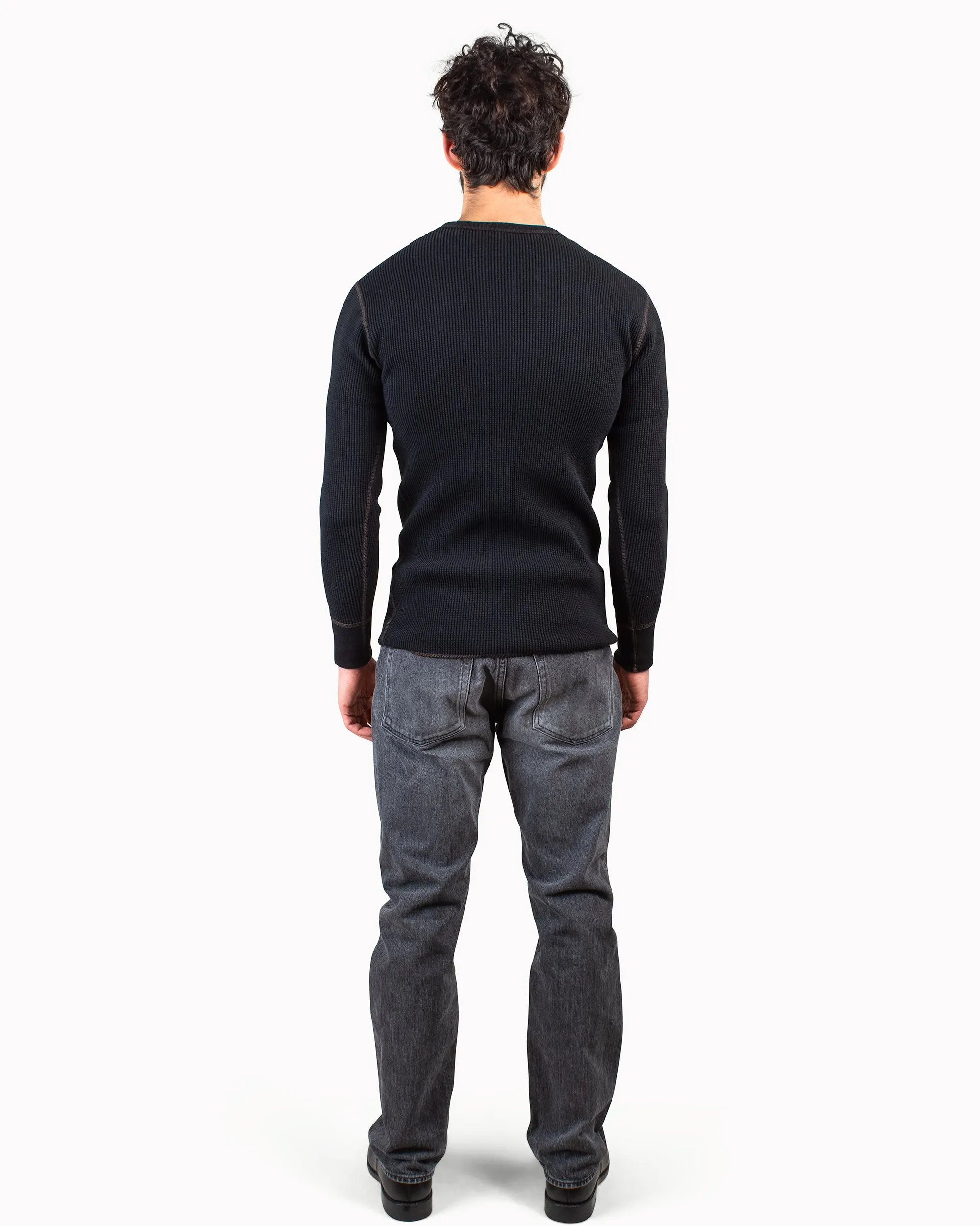 The Real McCoy's MC12123 Thermal Shirts Long Sleeve Black sold by Lost & Found product image thumbnail 3