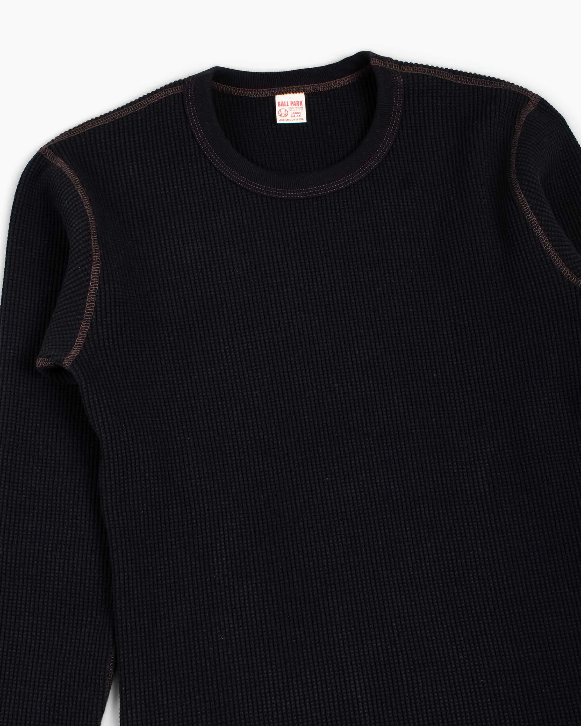 The Real McCoy's MC12123 Thermal Shirts Long Sleeve Black sold by Lost & Found product image thumbnail 5