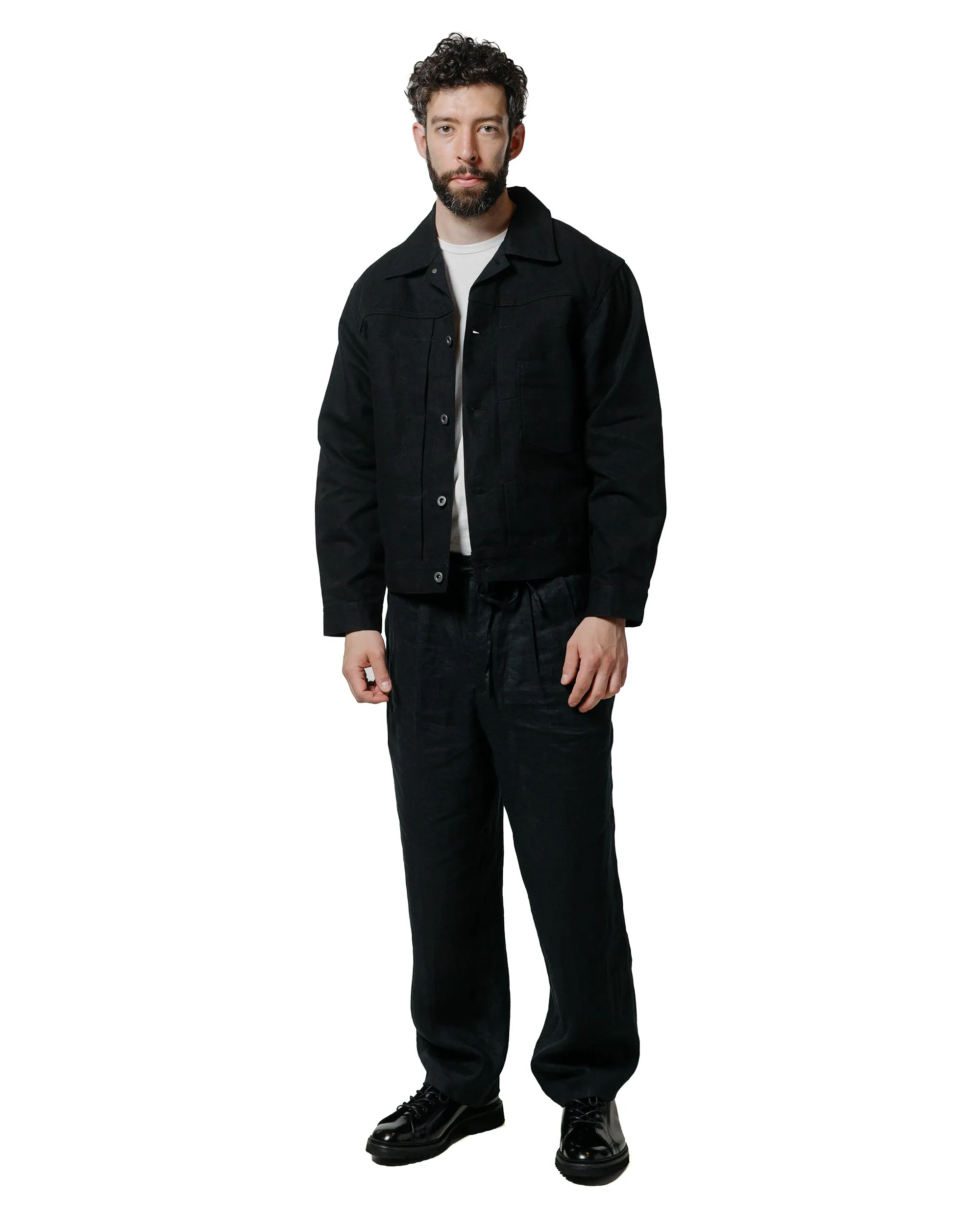 James Coward Range Jacket Black Cotton Washi Oxford Cloth sold by Lost & Found product image thumbnail 4