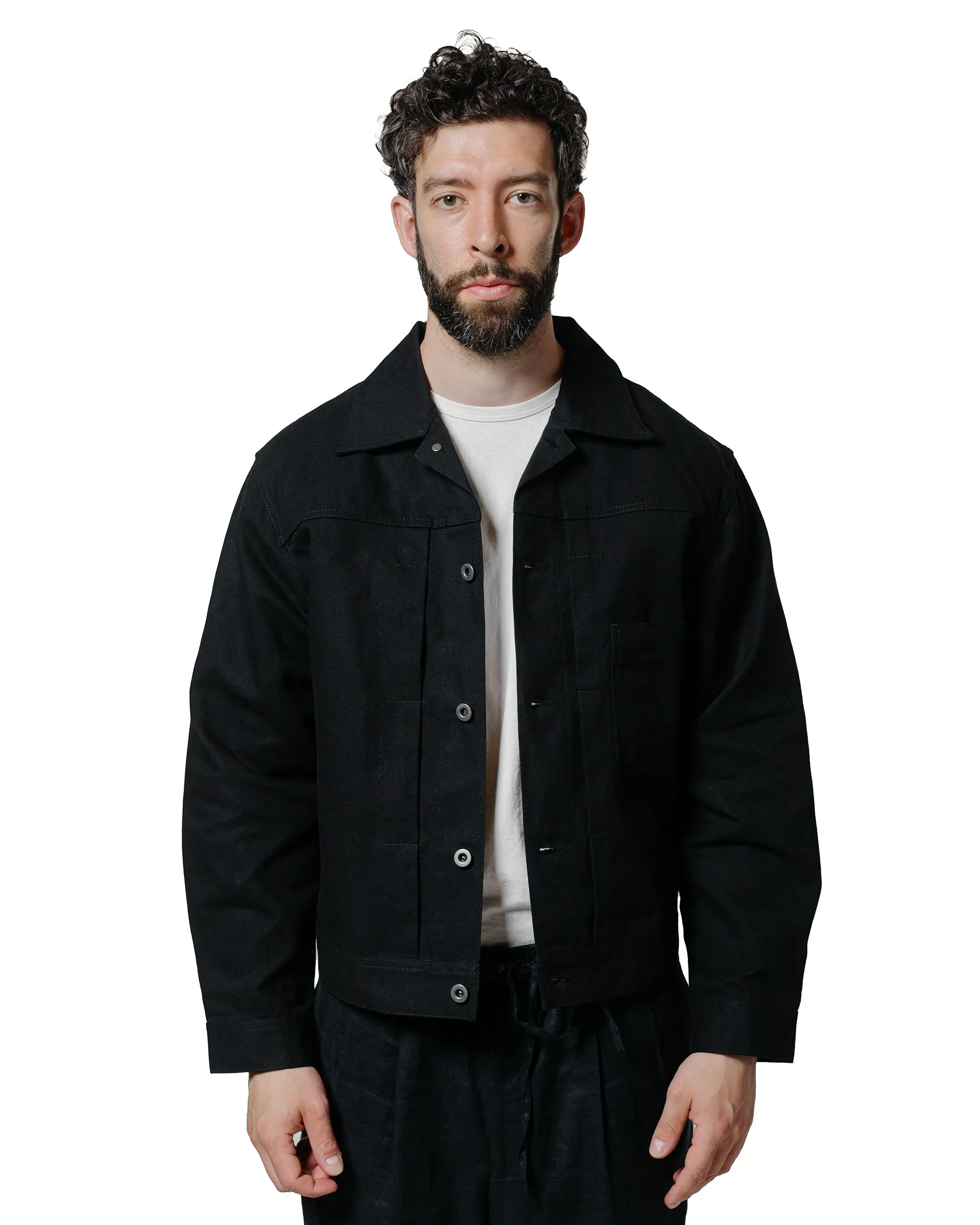 James Coward Range Jacket Black Cotton Washi Oxford Cloth sold by Lost & Found product image thumbnail 2