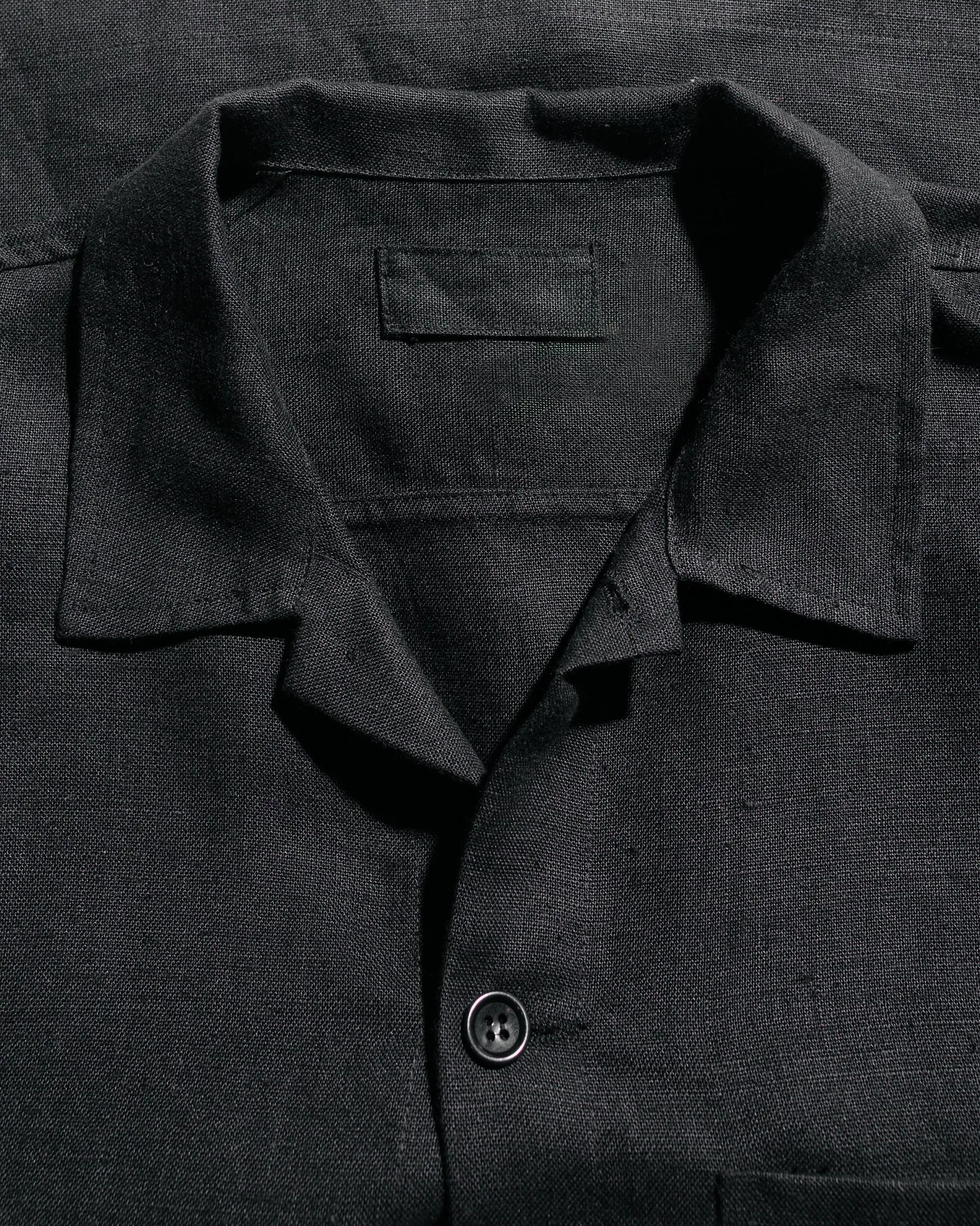 James Coward Travail Shirt Black Welterweight Linen sold by Lost & Found product image thumbnail 5