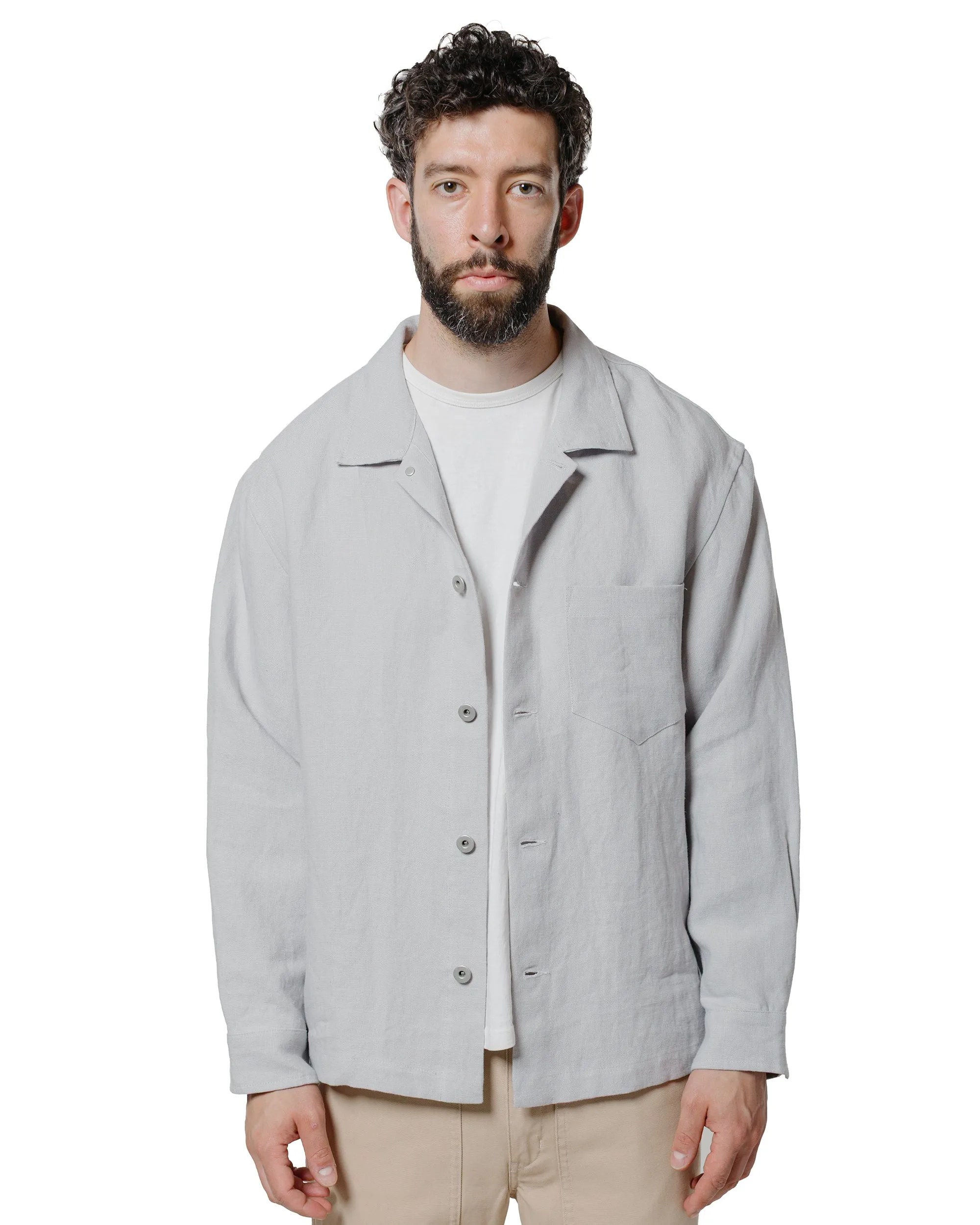 James Coward Travail Shirt Corsica Sky Welterweight Linen sold by Lost & Found product image thumbnail 2