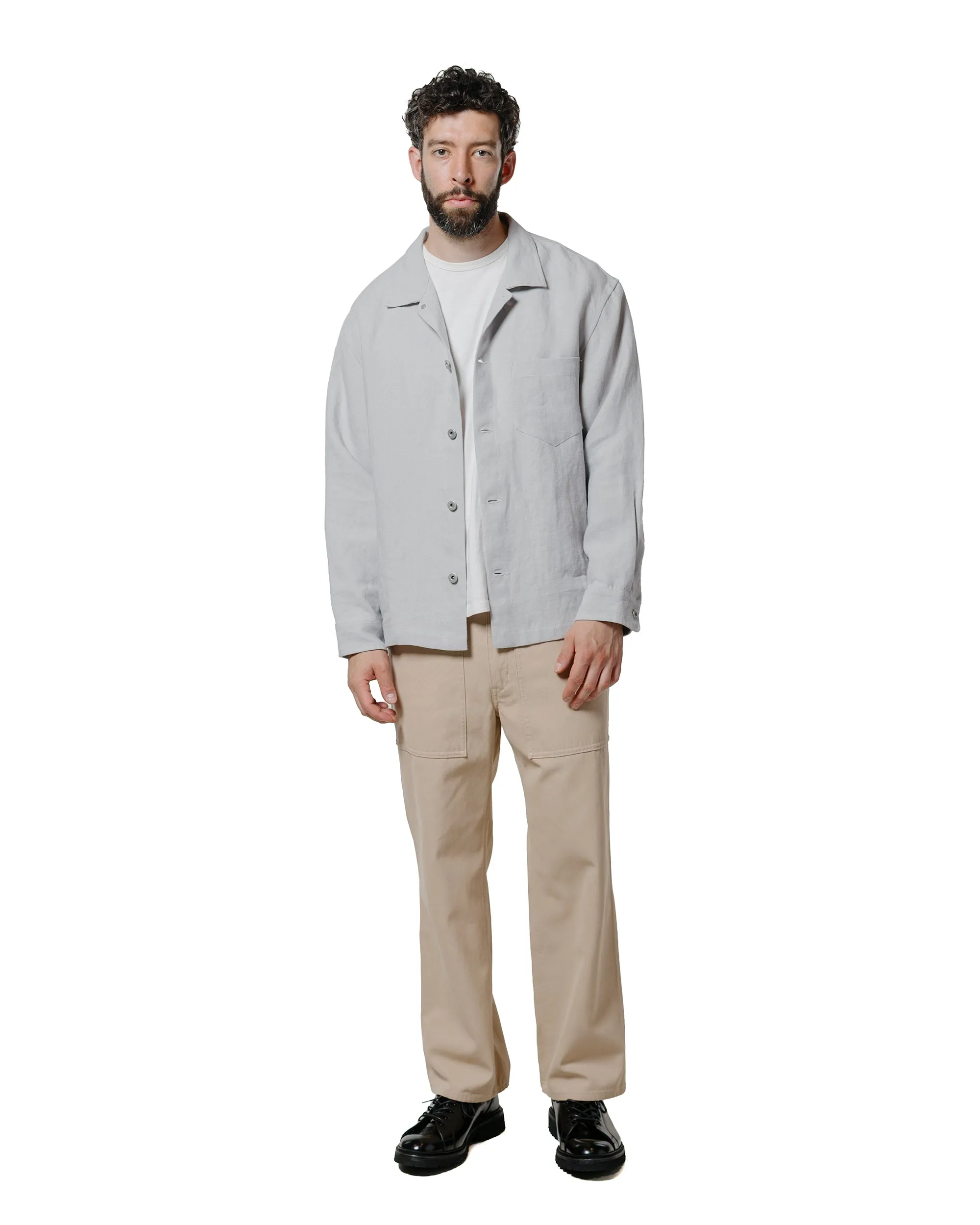 James Coward Travail Shirt Corsica Sky Welterweight Linen sold by Lost & Found product image thumbnail 4