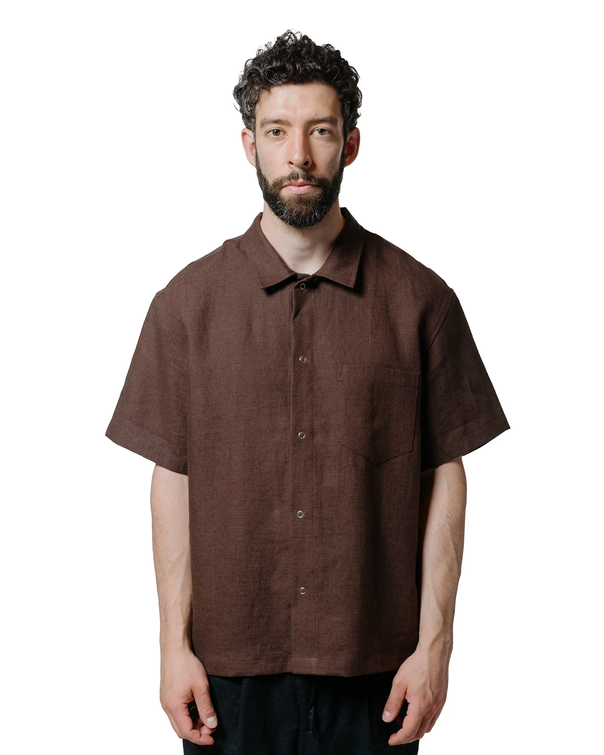 James Coward Sundown Shirt Chocolate Brown Welterweight Linen sold by Lost & Found product image thumbnail 2