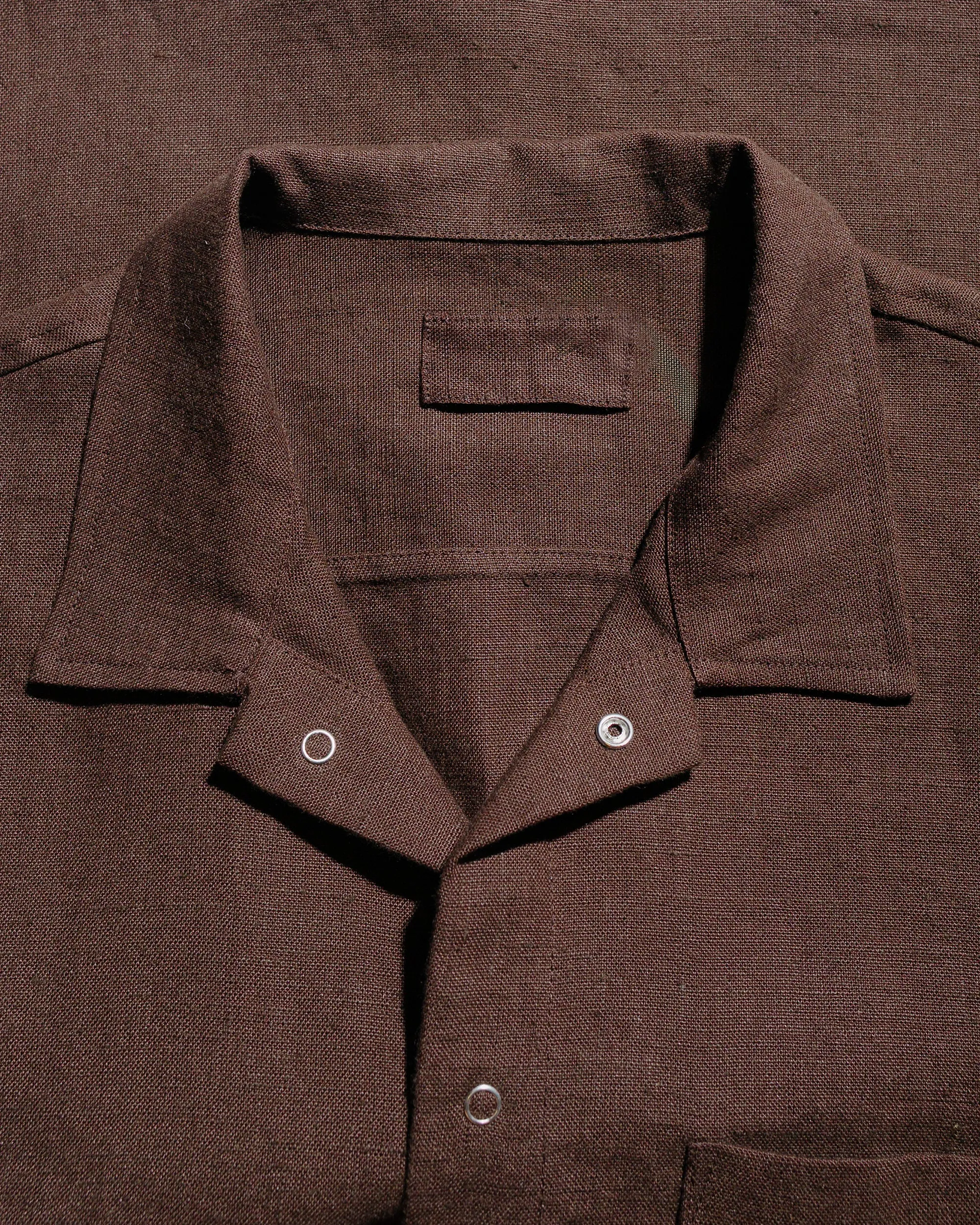 James Coward Sundown Shirt Chocolate Brown Welterweight Linen sold by Lost & Found product image thumbnail 5