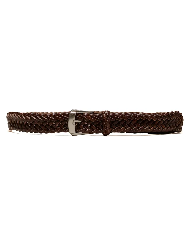 Phigvel Leather Mesh Belt Brown sold by Lost & Found