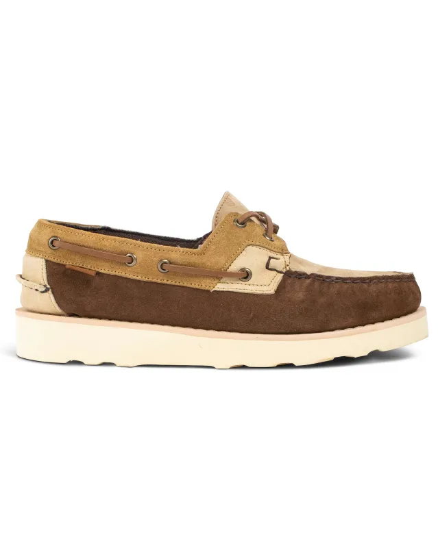 Engineered Garments x Sebago Rossisland Mix Jib Desert Tones sold by Lost & Found