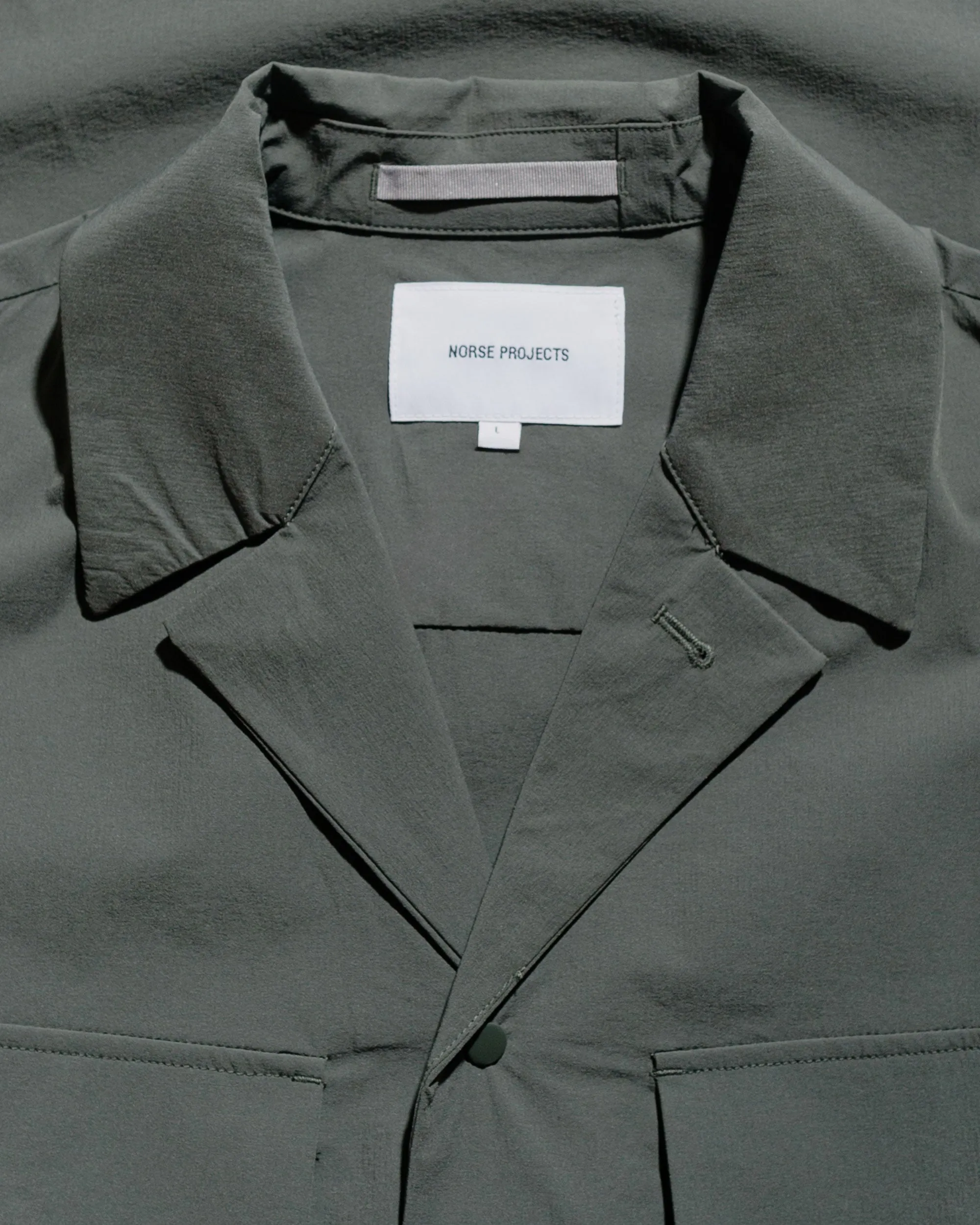 Norse Projects Mads Travel Light Overshirt Black Olive sold by Lost & Found product image thumbnail 5