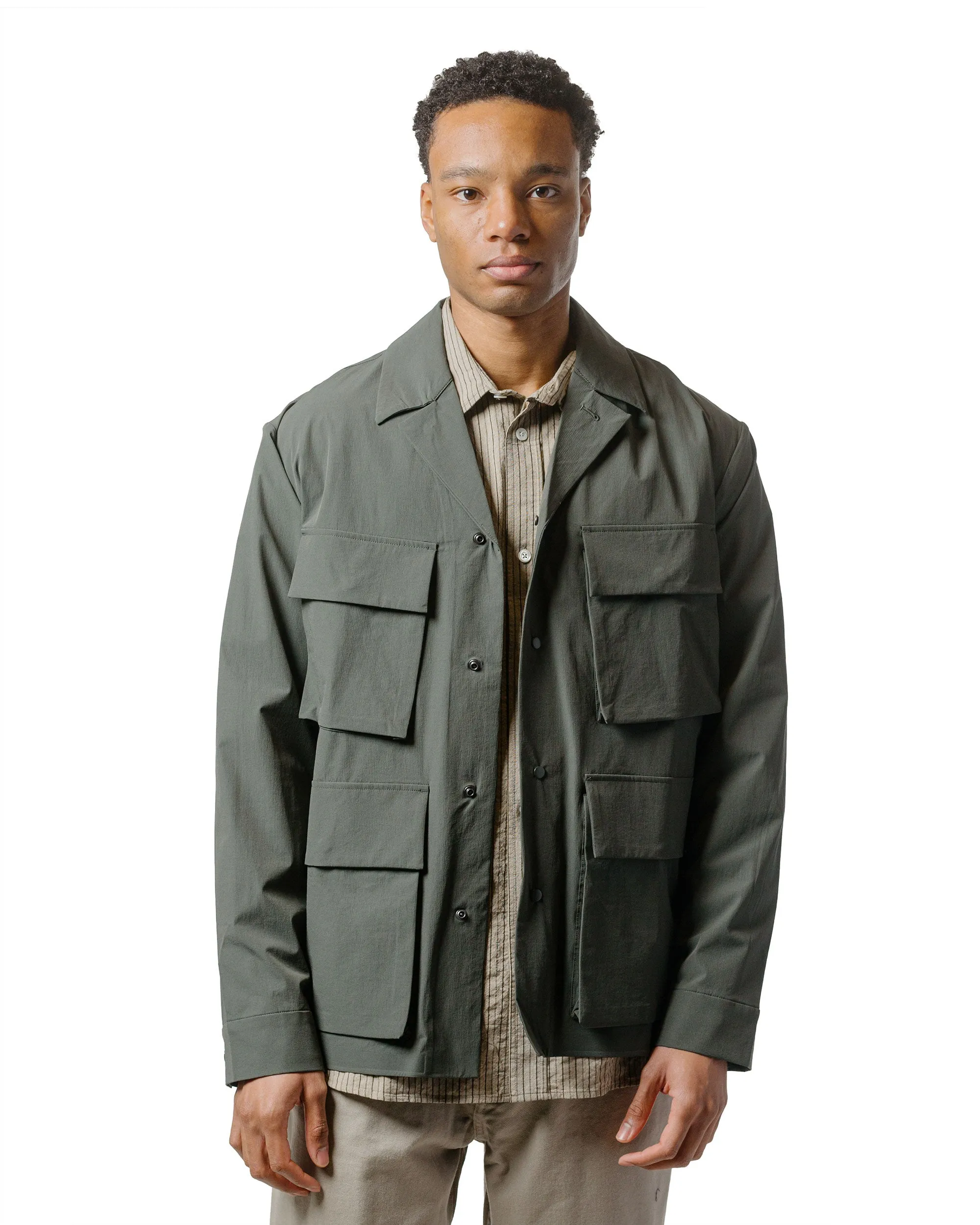 Norse Projects Mads Travel Light Overshirt Black Olive sold by Lost & Found product image thumbnail 2