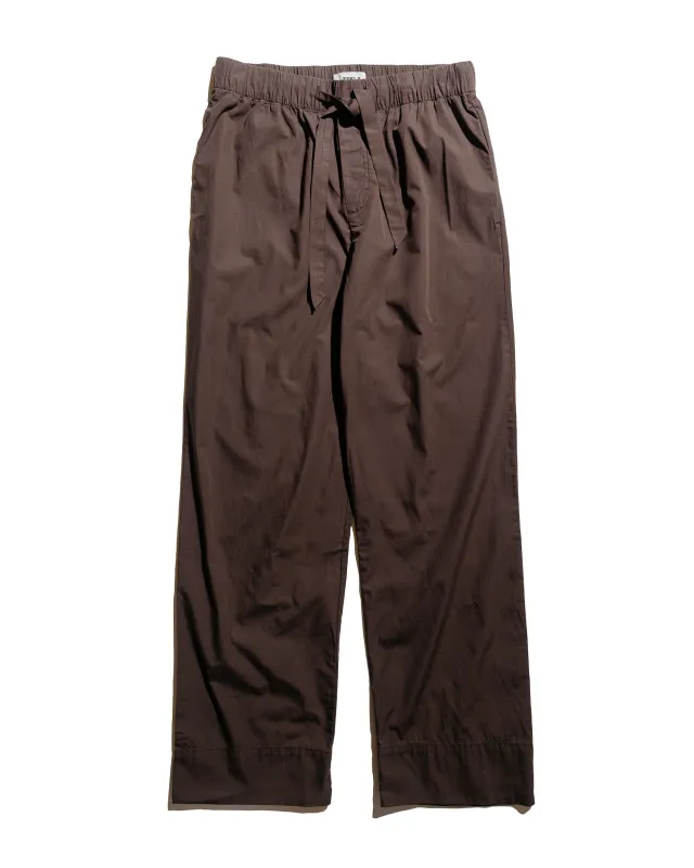 Tekla Poplin Pyjama Pants Coffee sold by Lost & Found