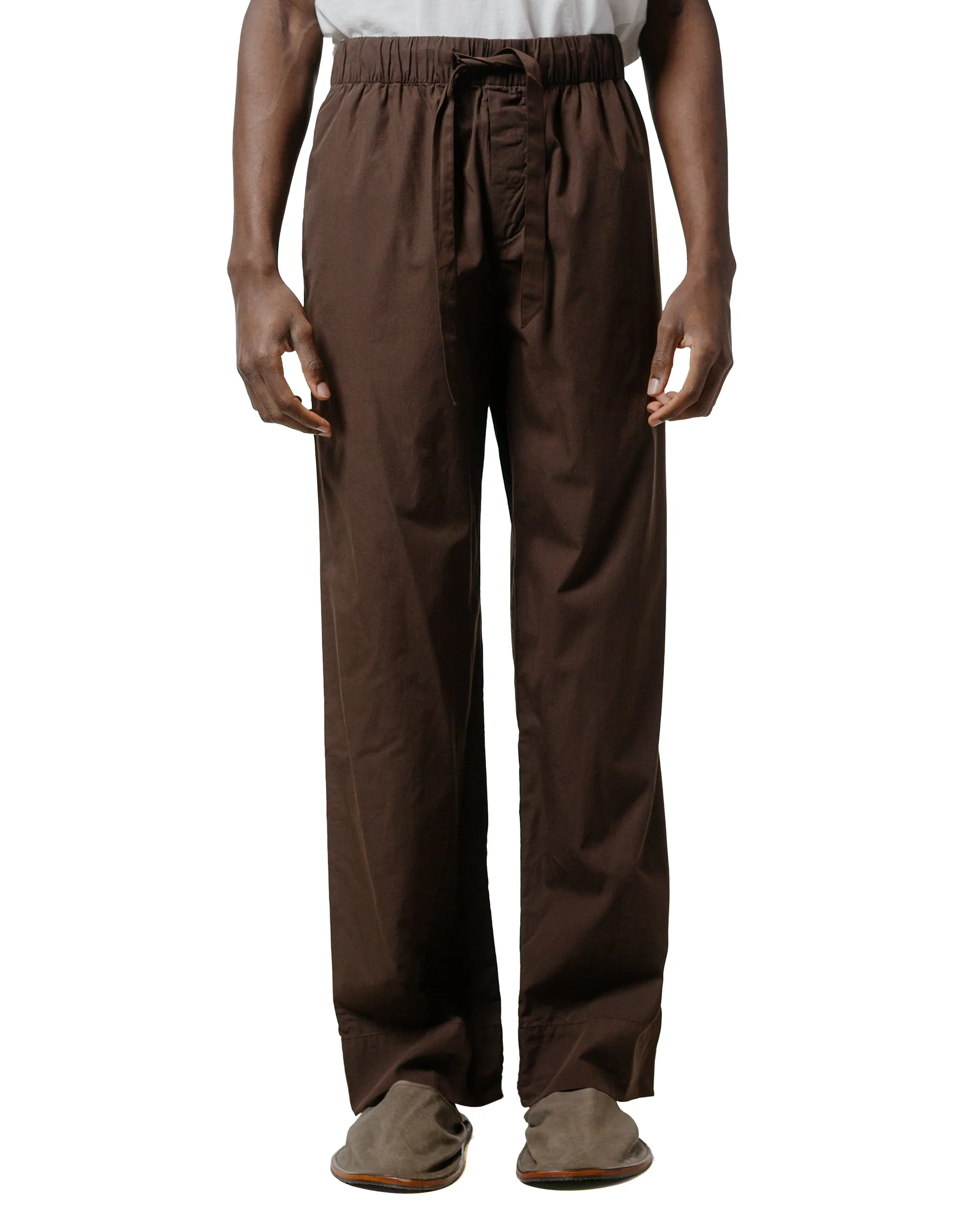 Tekla Poplin Pyjama Pants Coffee sold by Lost & Found product image thumbnail 2