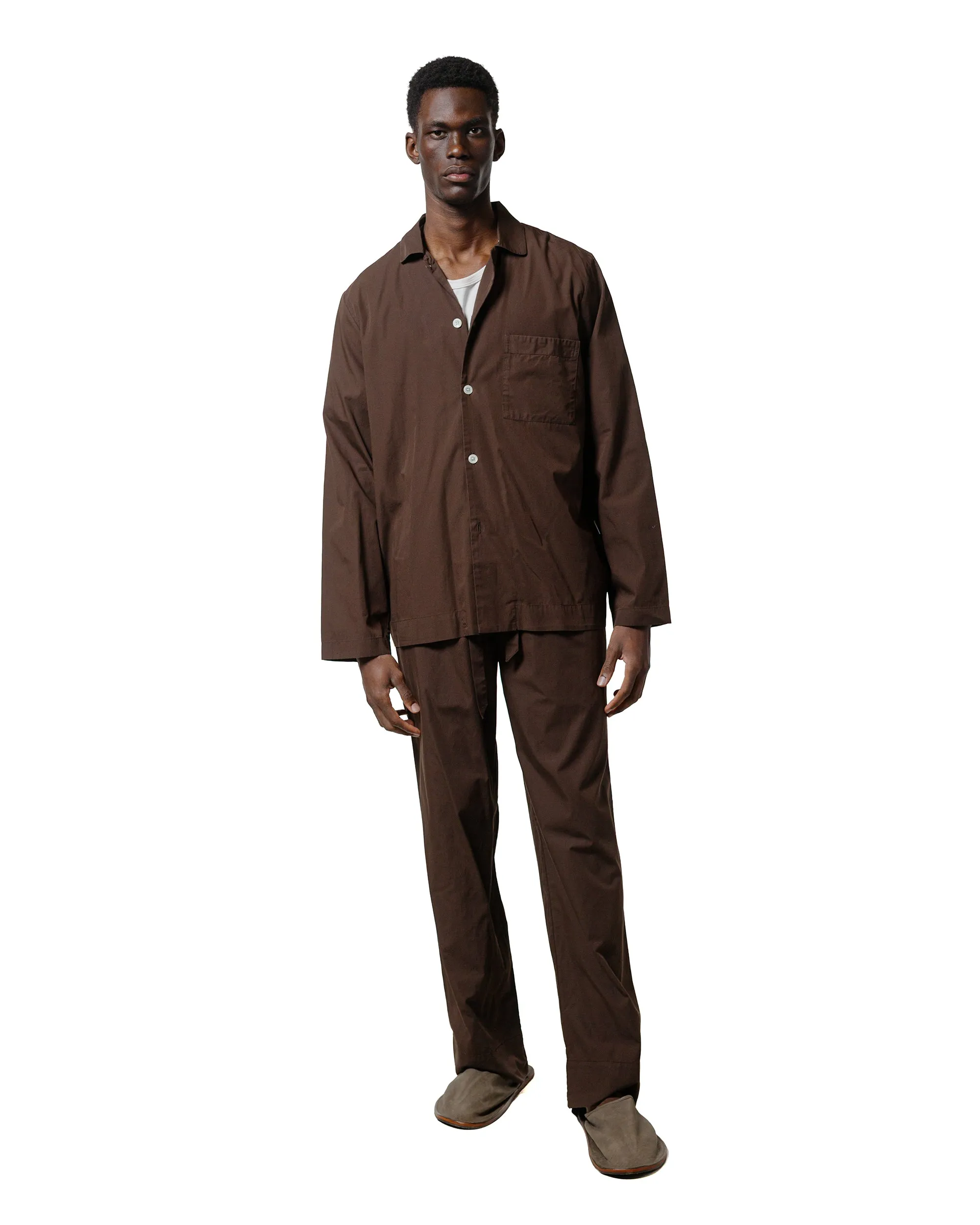 Tekla Poplin Pyjama Pants Coffee sold by Lost & Found product image thumbnail 4