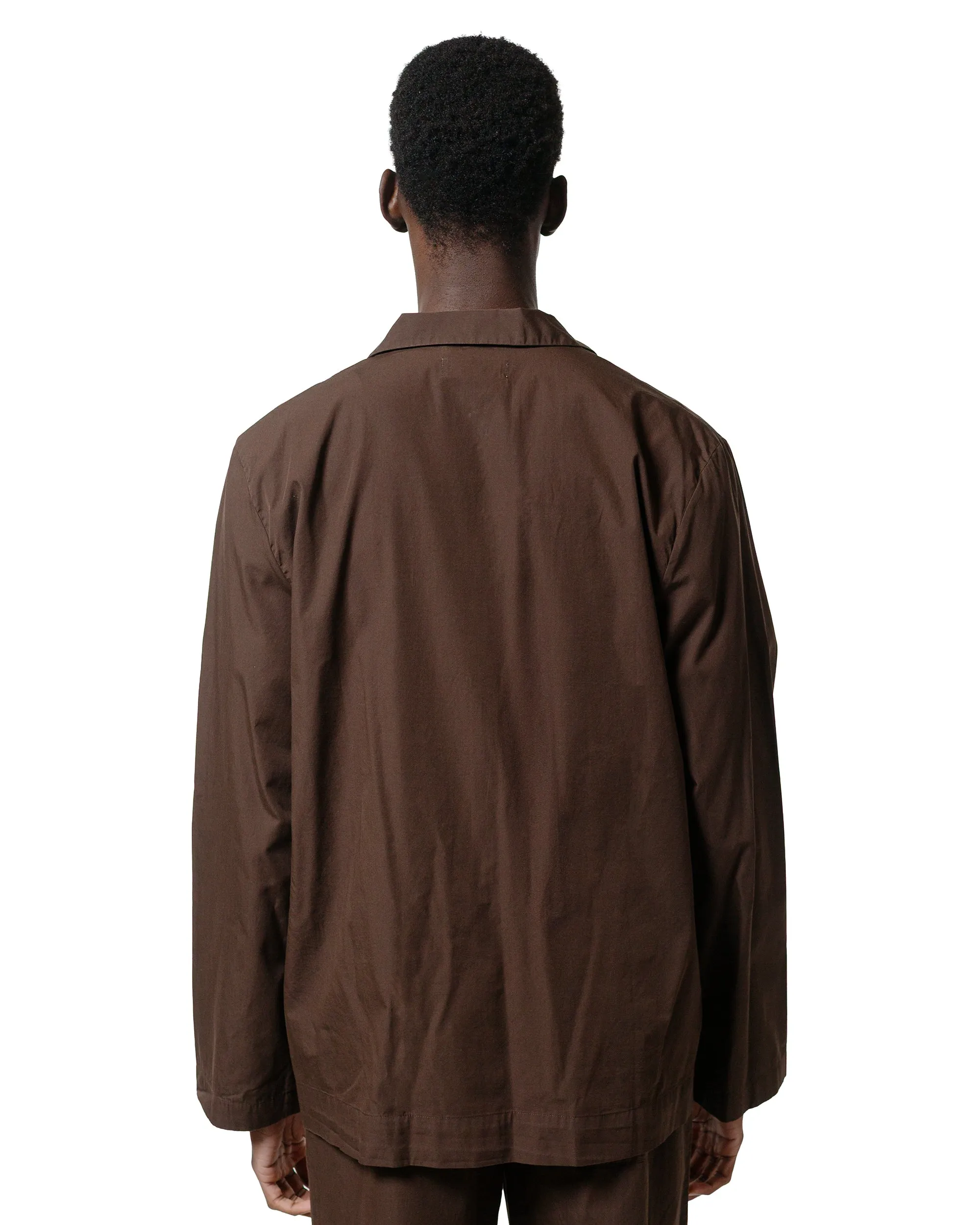 Tekla Poplin Pyjama Shirt Coffee sold by Lost & Found product image thumbnail 3