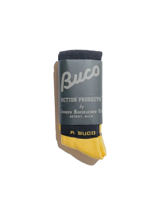 The Real McCoy’s BA23105 Buco Striped Action Socks Yellow/Black made by The Real McCoy's