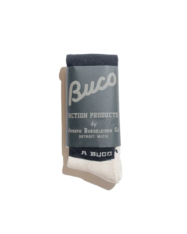 The Real McCoy’s BA23105 Buco Striped Action Socks White/Black made by The Real McCoy's