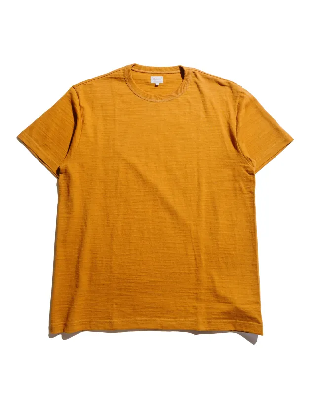 The Real McCoy's MC19010 Athletic T-Shirt / Loop-Wheel Mustard sold by Lost & Found