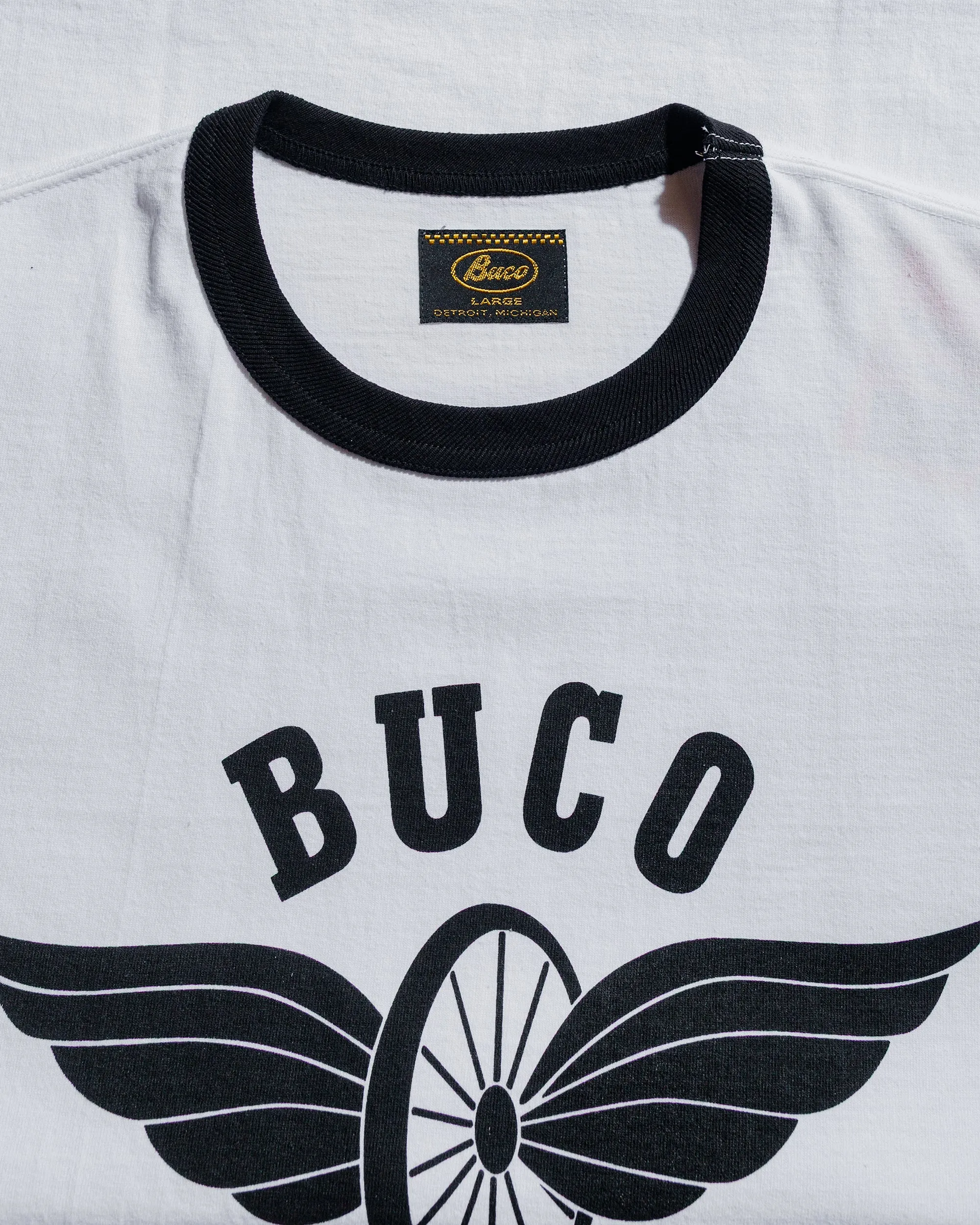 The Real McCoy's BC25004 Buco Tee / Flying Wheel White/Black sold by Lost & Found product image thumbnail 4