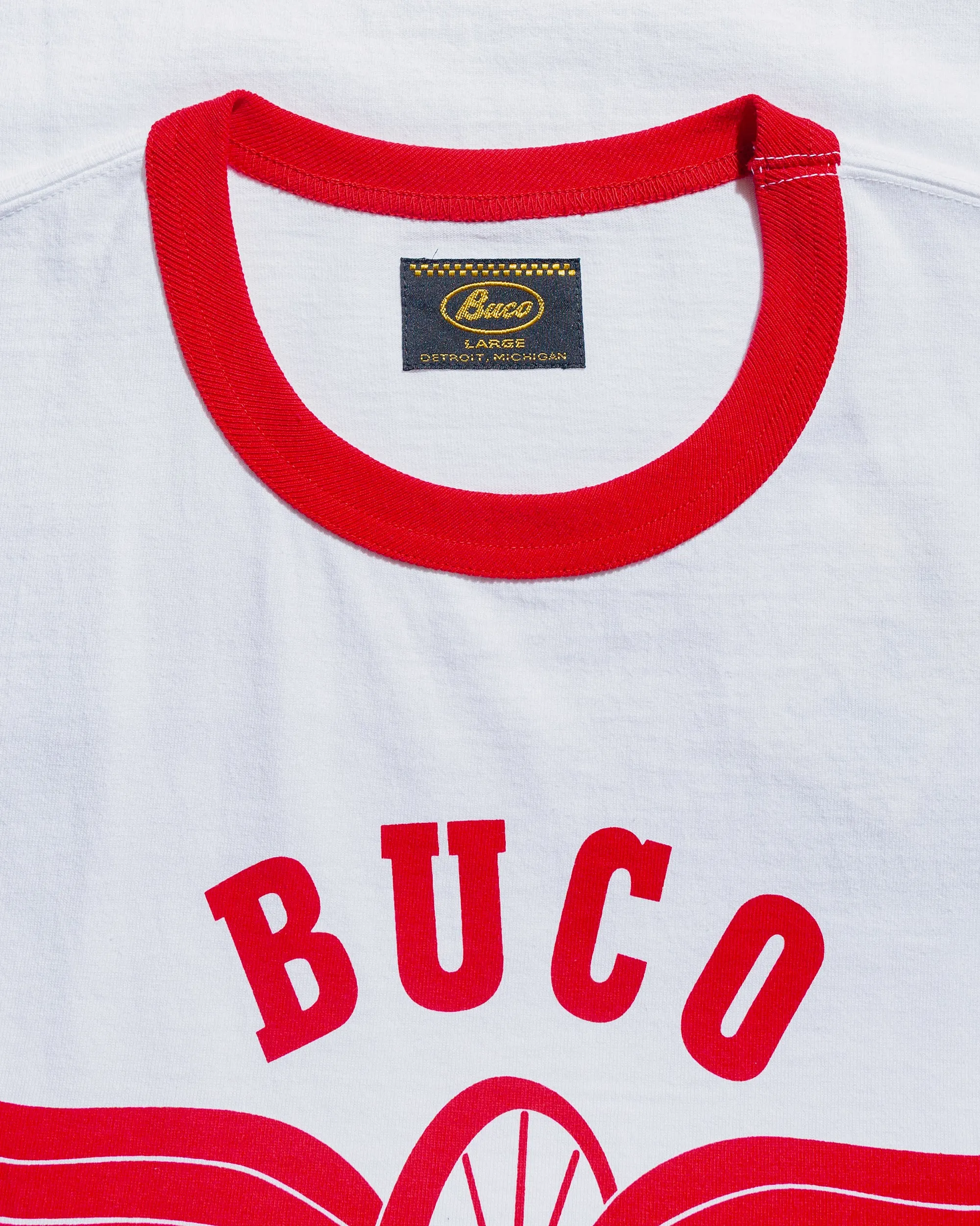 The Real McCoy's BC25004 Buco Tee / Flying Wheel White/Red sold by Lost & Found product image thumbnail 4