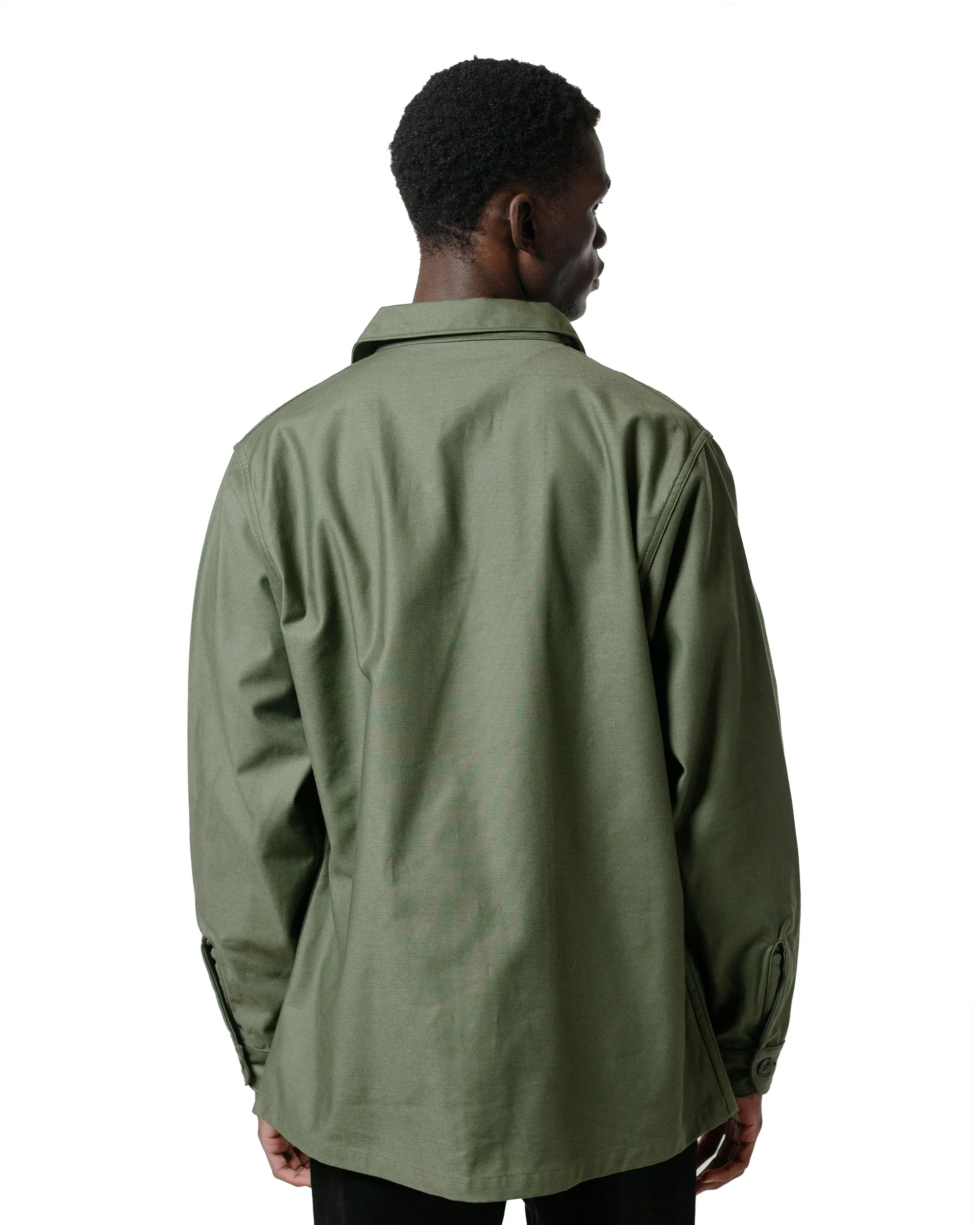 The Real McCoy's MS23101 Shirt, Man's, Cotton Sateen, OG-107 Olive sold by Lost & Found product image thumbnail 3
