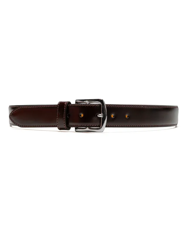 The Lakota House Harness Buckle Belt Burgundy sold by Lost & Found