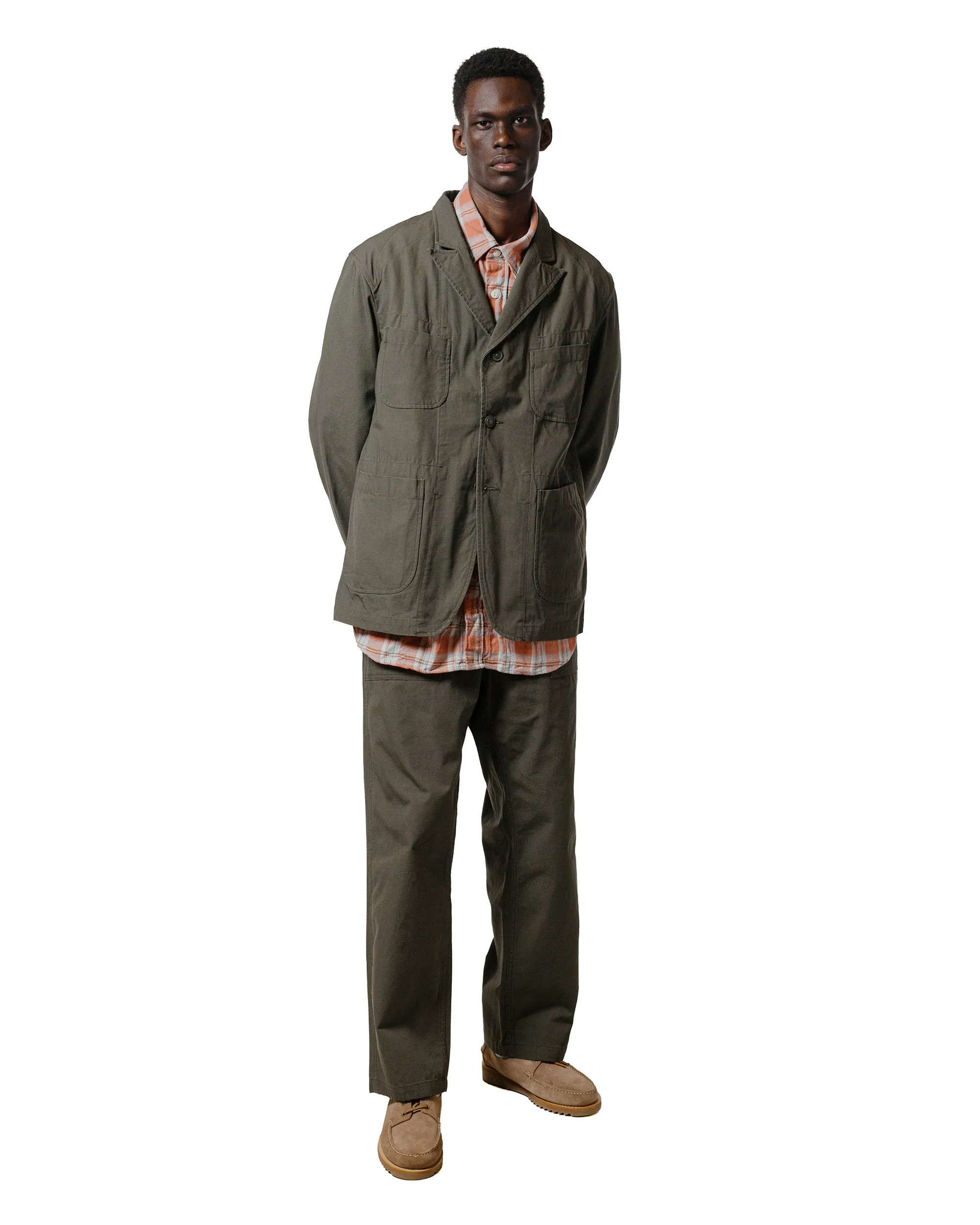 Engineered Garments Bedford Jacket Olive Heavyweight Cotton Ripstop sold by Lost & Found product image thumbnail 4