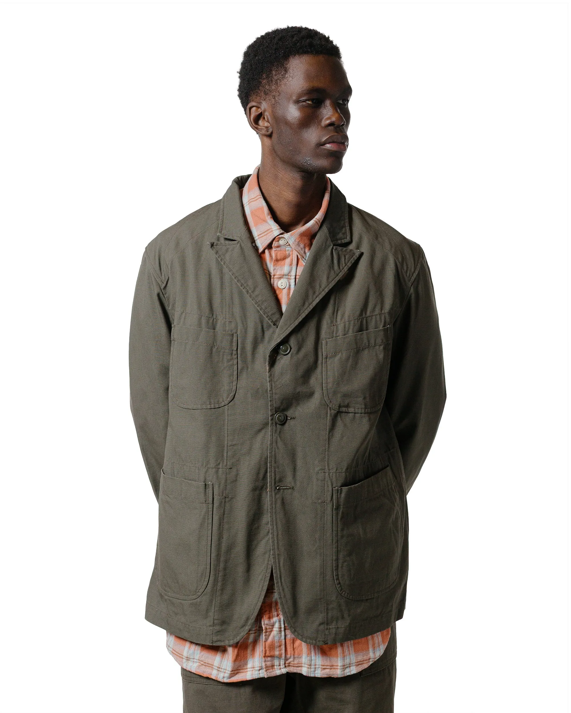 Engineered Garments Bedford Jacket Olive Heavyweight Cotton Ripstop sold by Lost & Found product image thumbnail 2