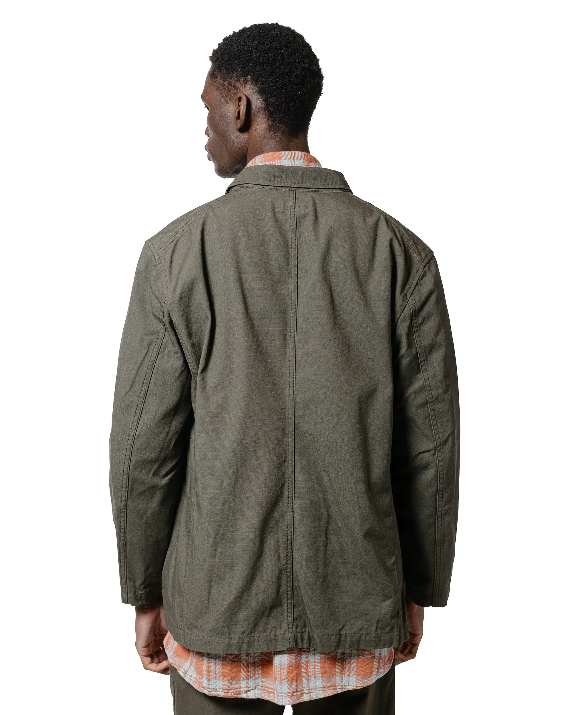 Engineered Garments Bedford Jacket Olive Heavyweight Cotton Ripstop sold by Lost & Found product image thumbnail 3
