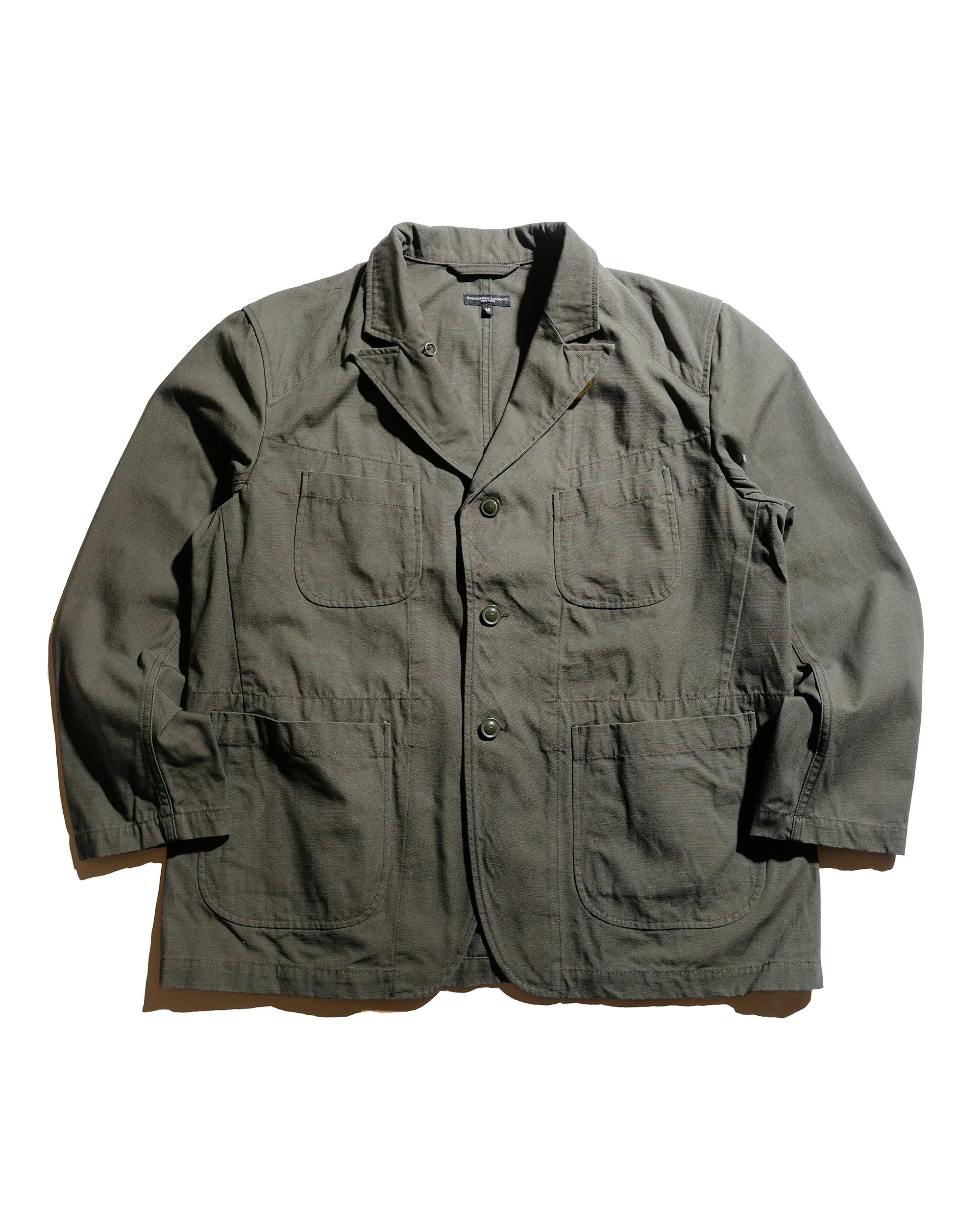 Engineered Garments Bedford Jacket Olive Heavyweight Cotton Ripstop sold by Lost & Found