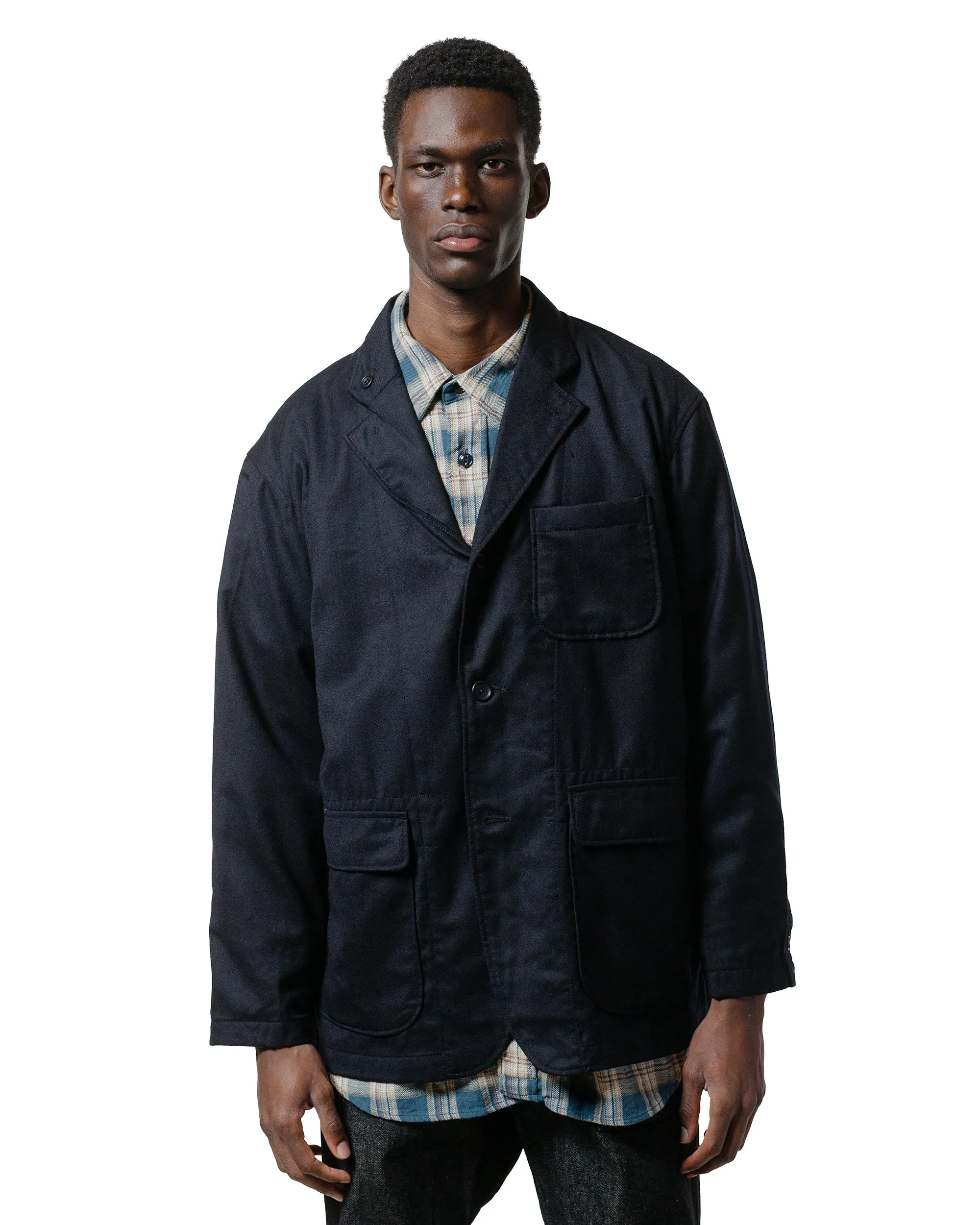 Engineered Garments Loiter Jacket Dark Navy High Count Worsted Wool sold by Lost & Found product image thumbnail 2