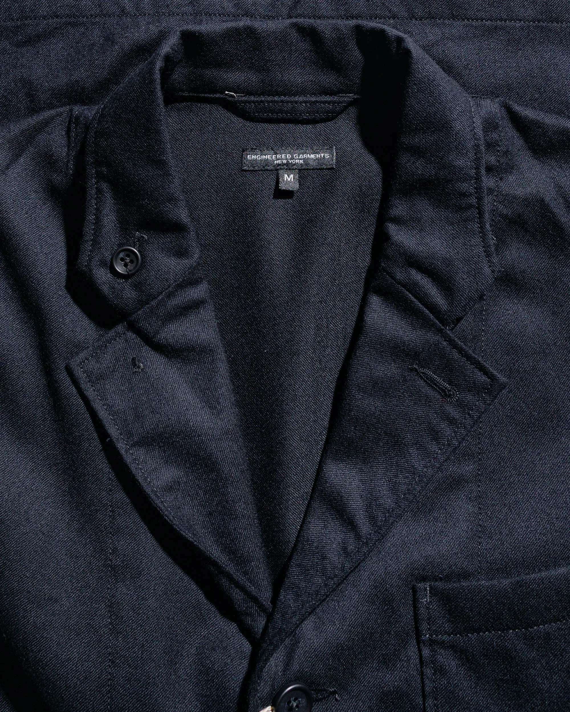 Engineered Garments Loiter Jacket Dark Navy High Count Worsted Wool sold by Lost & Found product image thumbnail 5