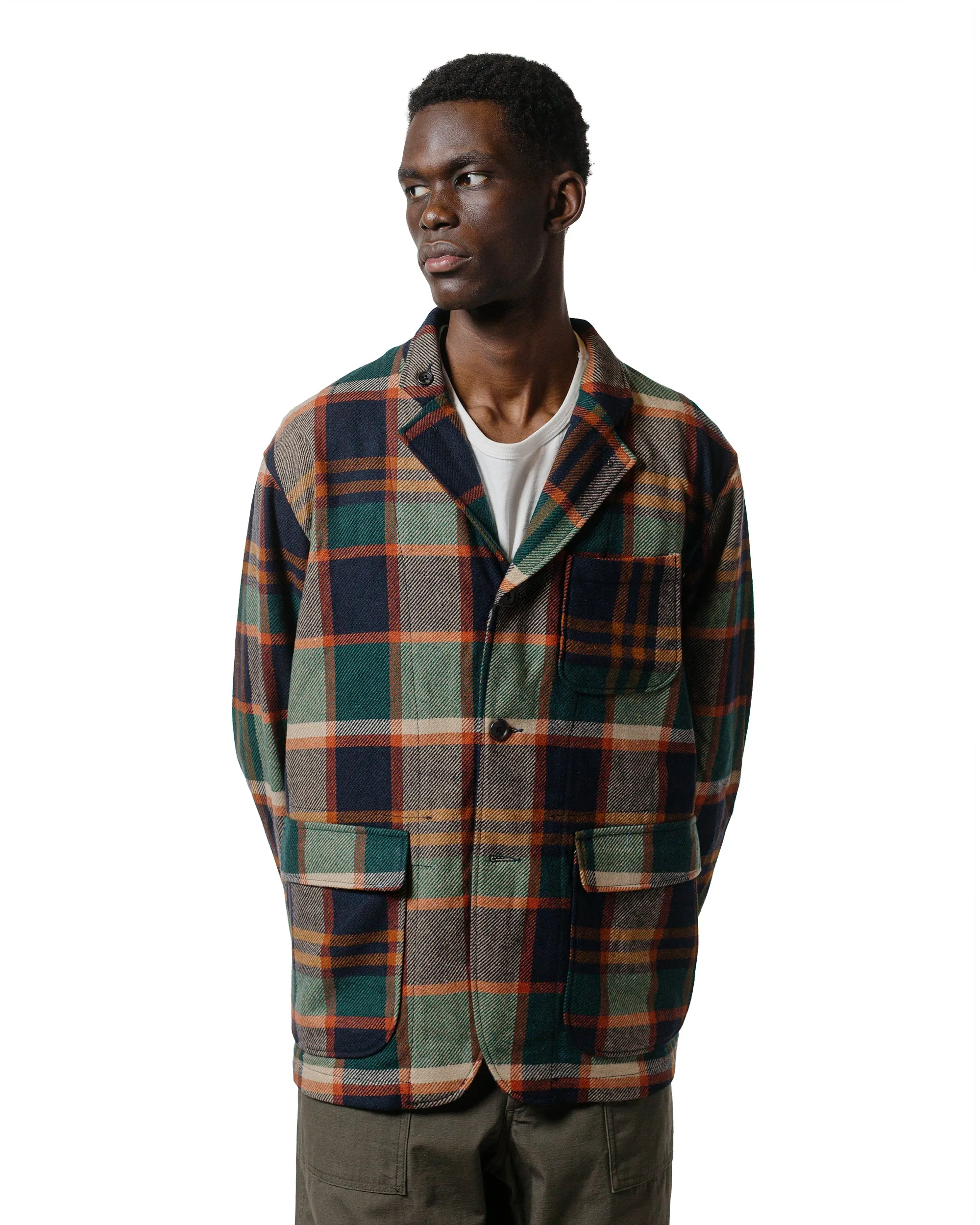 Engineered Garments Loiter Jacket Navy/Brown Heavy Wool Plaid sold by Lost & Found product image thumbnail 2
