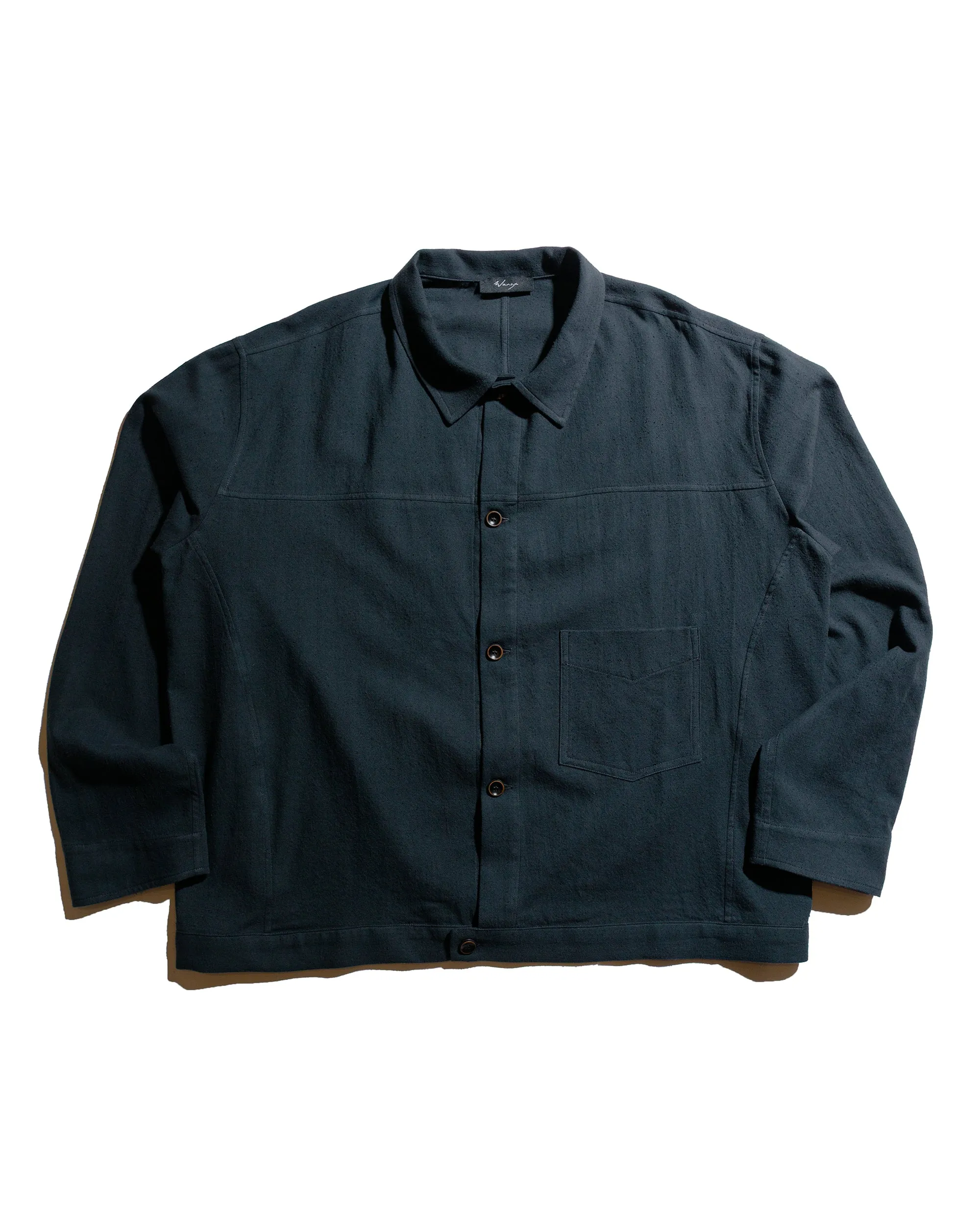 Wanze Type 1 Overshirt Raw Cotton Silk Washed Black sold by Lost & Found