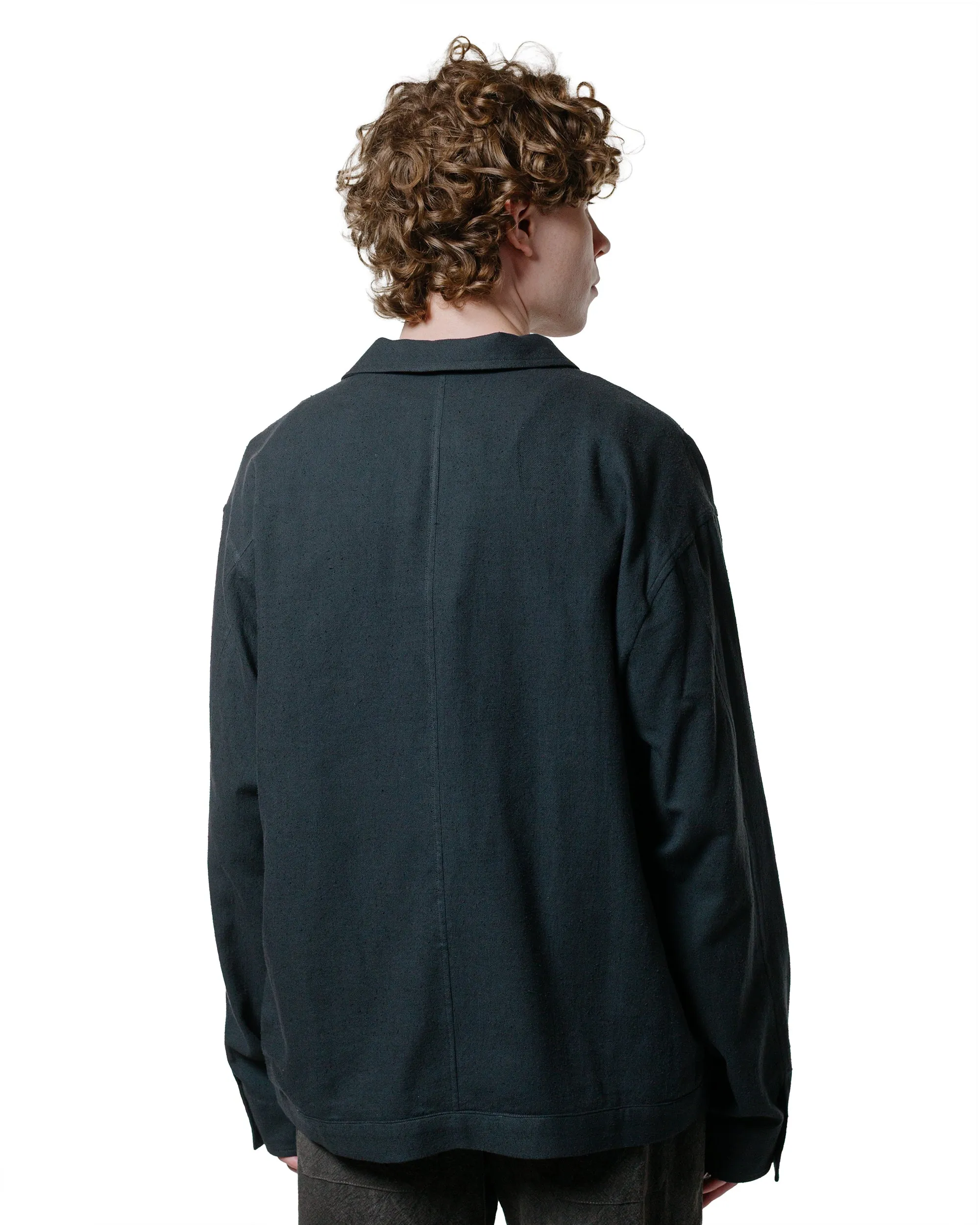 Wanze Type 1 Overshirt Raw Cotton Silk Washed Black sold by Lost & Found product image thumbnail 3