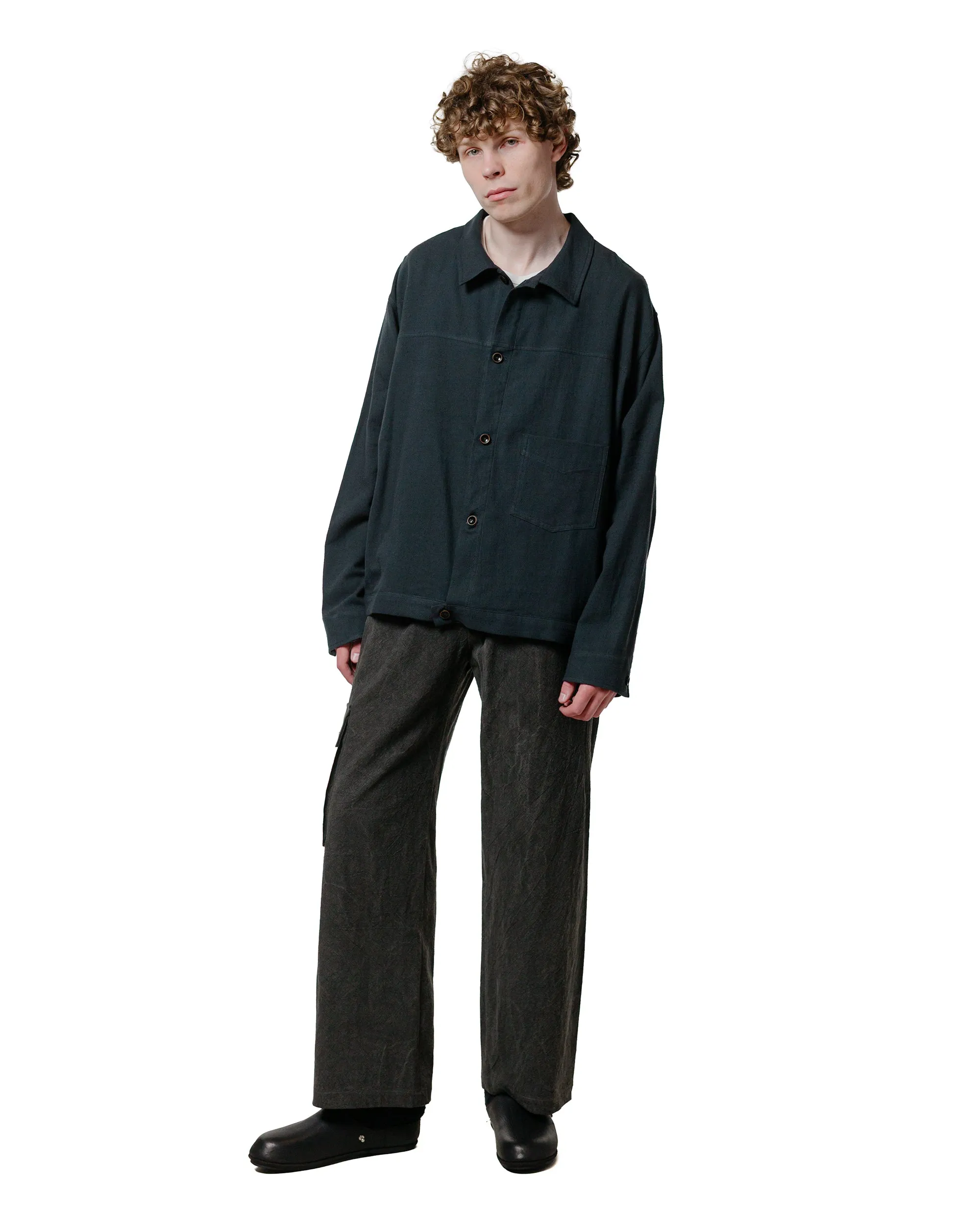 Wanze Type 1 Overshirt Raw Cotton Silk Washed Black sold by Lost & Found product image thumbnail 4