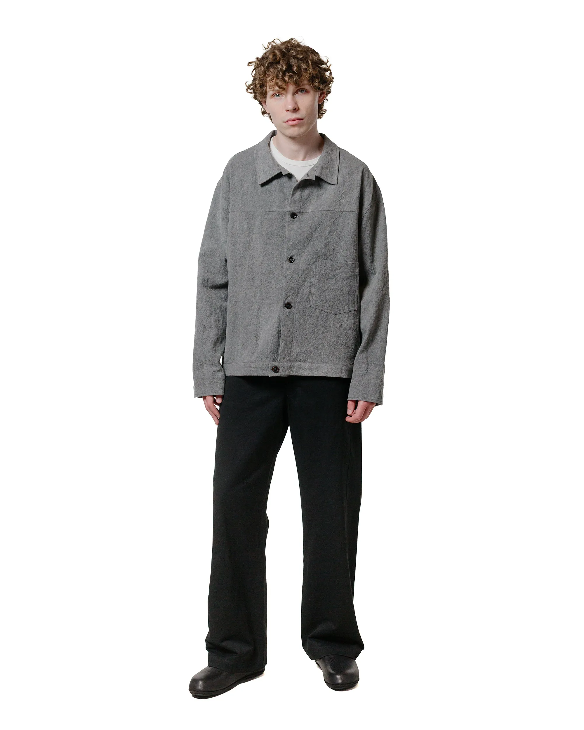 Wanze Type 1 Overshirt Cotton Linen Ramie Light Charcoal sold by Lost & Found product image thumbnail 4