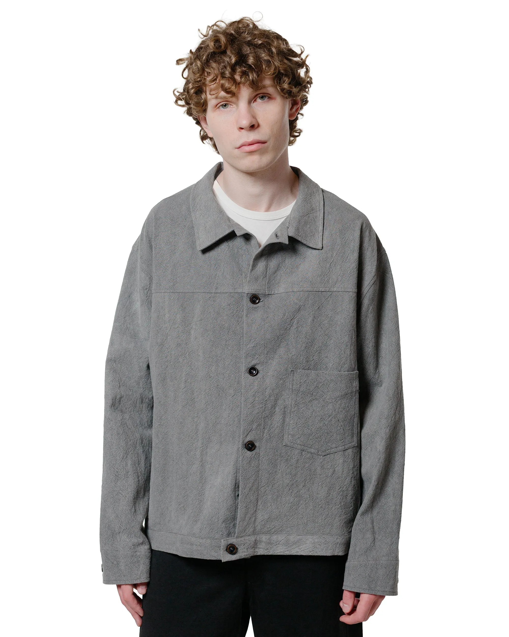 Wanze Type 1 Overshirt Cotton Linen Ramie Light Charcoal sold by Lost & Found product image thumbnail 2