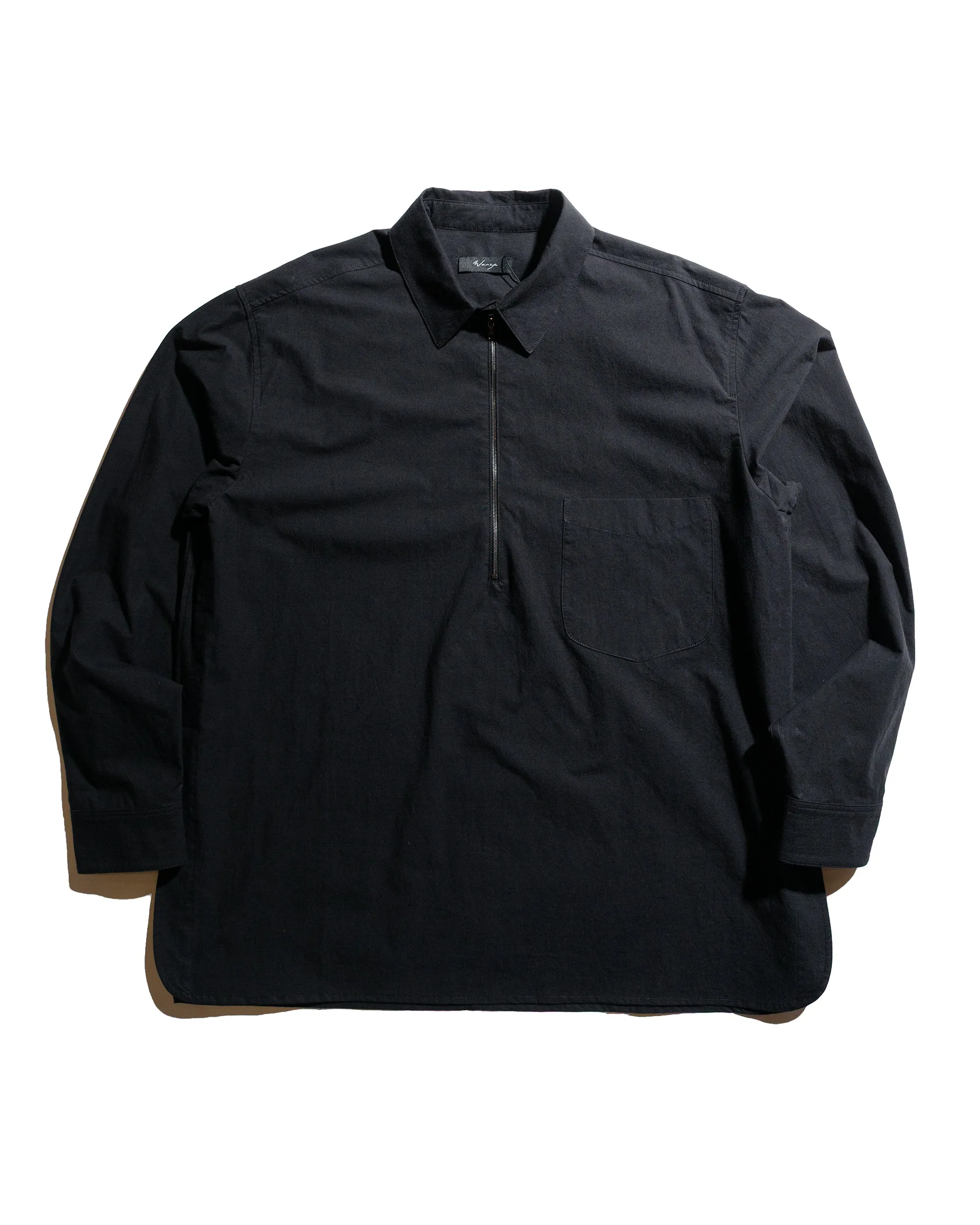 Wanze Half Zip Shirt Typewriter Cotton Black sold by Lost & Found