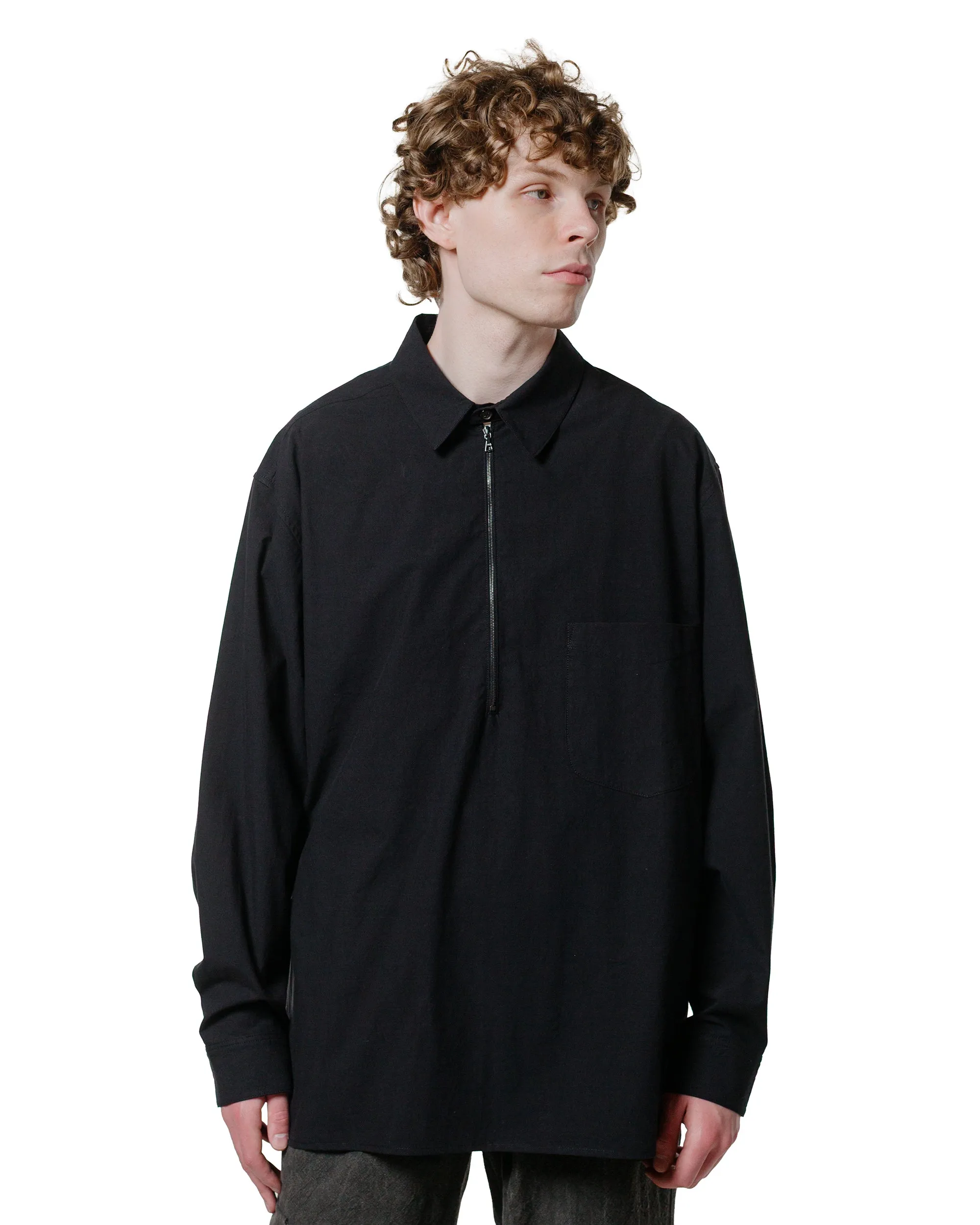 Wanze Half Zip Shirt Typewriter Cotton Black sold by Lost & Found product image thumbnail 2