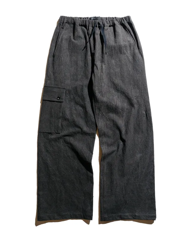 Wanze Easy Pant Cotton Linen Ramie Dark Charcoal made by Lost & Found