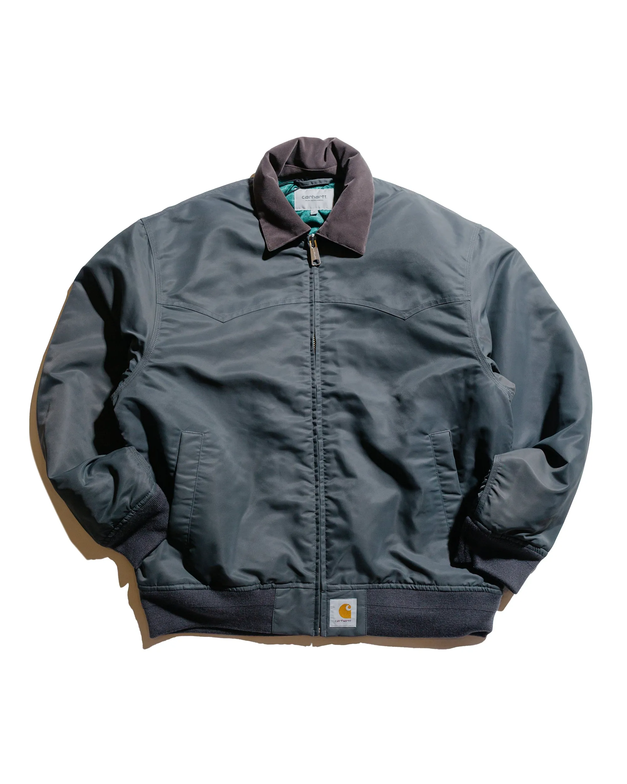 Carhartt W.I.P. Santa Fe Alumni Jacket Graphite/Dark Fir sold by Lost & Found