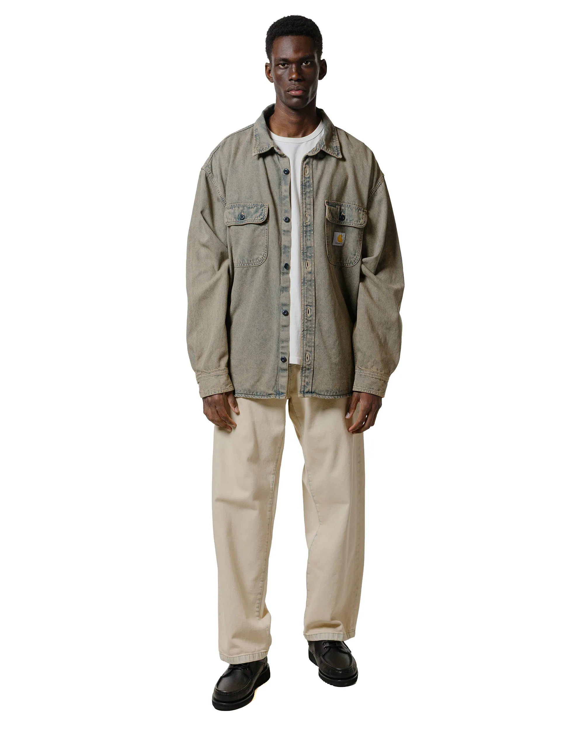 Carhartt W.I.P. Tigan Shirt Jacket Blue/Leather Garment Dyed sold by Lost & Found product image thumbnail 4