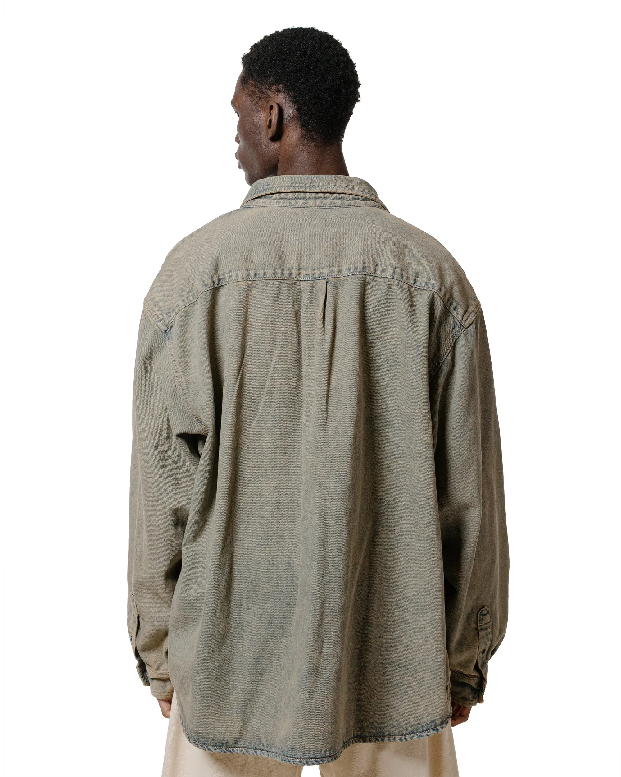 Carhartt W.I.P. Tigan Shirt Jacket Blue/Leather Garment Dyed sold by Lost & Found product image thumbnail 3
