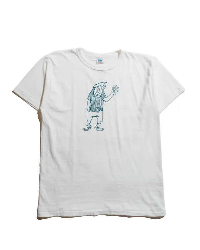 Warehouse Lot. JG-CS06 Hello T-Shirt Off White sold by Lost & Found