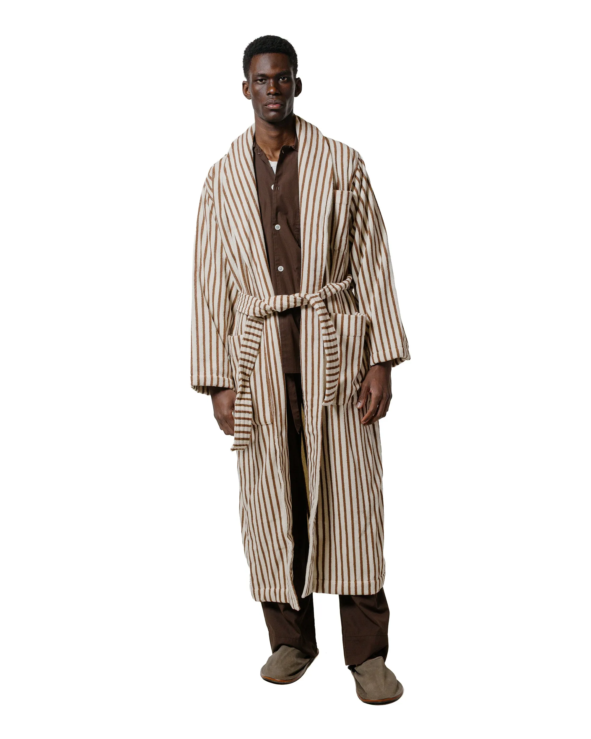 Tekla Terry Classic Bathrobe Kodiak Stripes sold by Lost & Found product image thumbnail 2