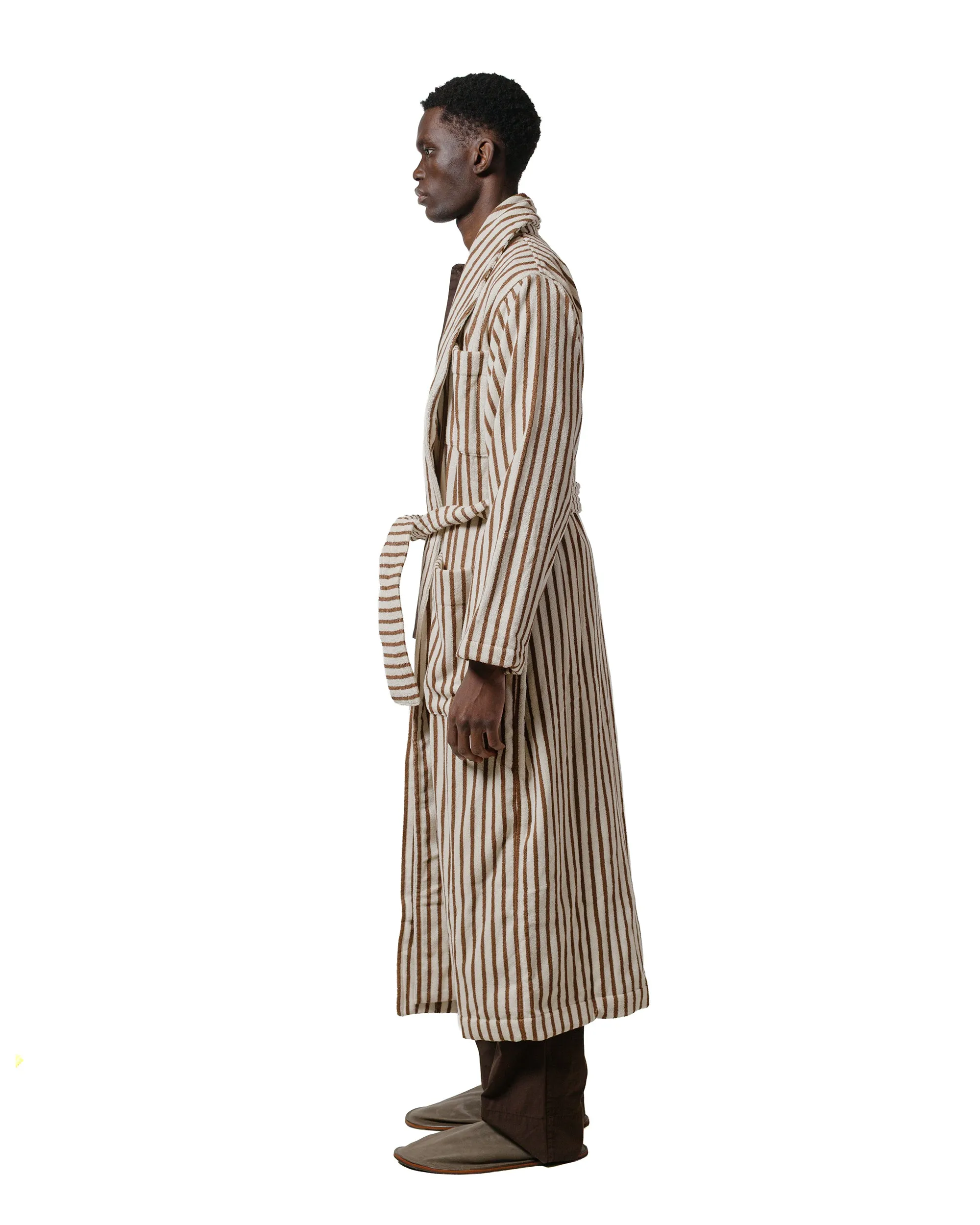 Tekla Terry Classic Bathrobe Kodiak Stripes sold by Lost & Found product image thumbnail 3