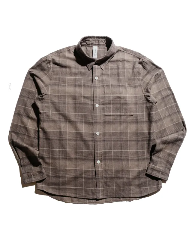 Another Aspect Another Shirt 4.0 Light Brown Check sold by Lost & Found