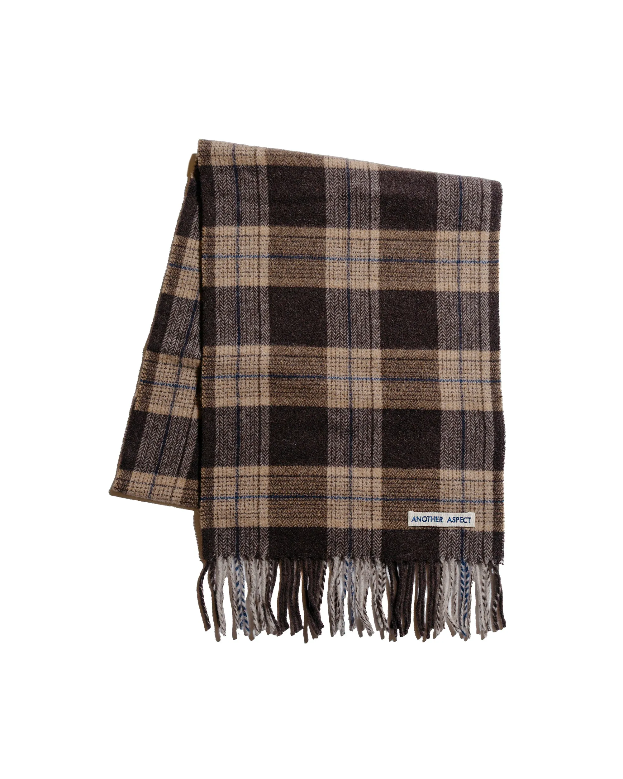 Another Aspect Another Scarf 1.0 Brown/Navy Check sold by Lost & Found