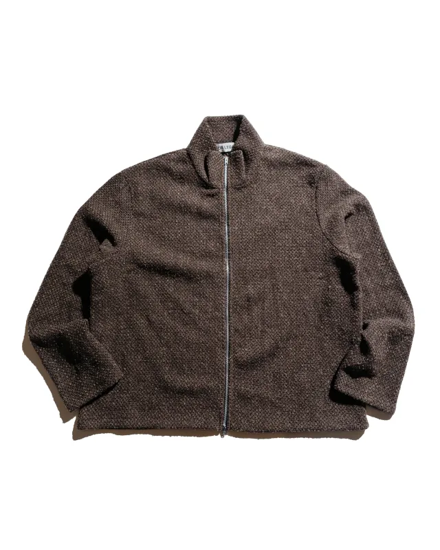 Our Legacy Shrunken Full Zip Polo Brown Sparse Buckle Weave sold by Lost & Found